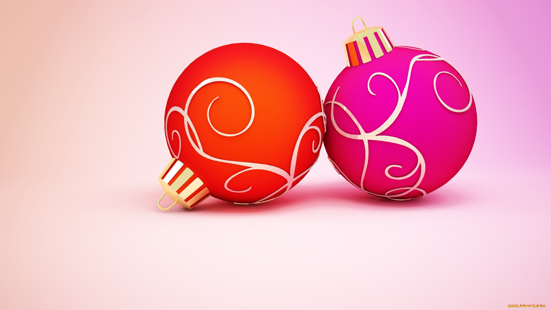 праздничные, 3д, графика, , новый, год, шары