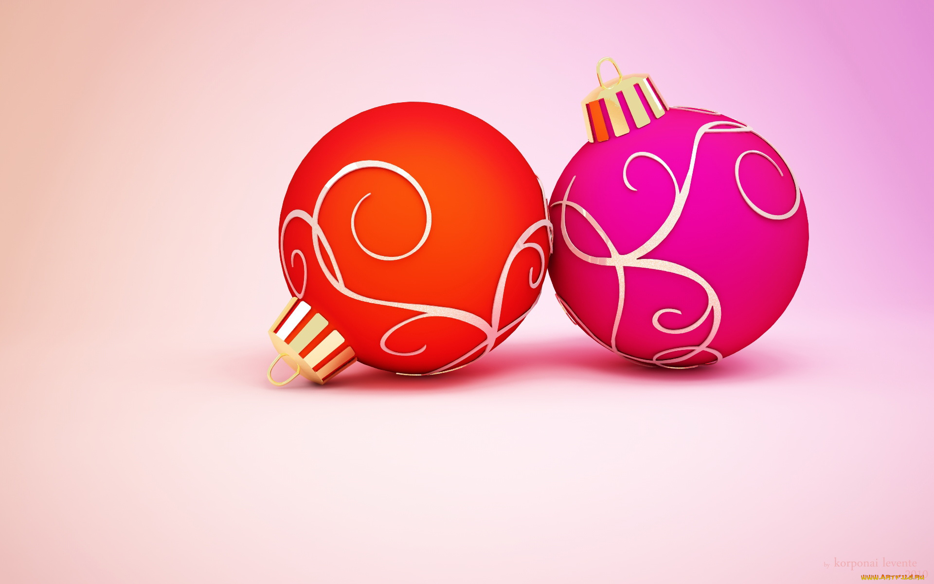 праздничные, 3д, графика, , новый, год, шары