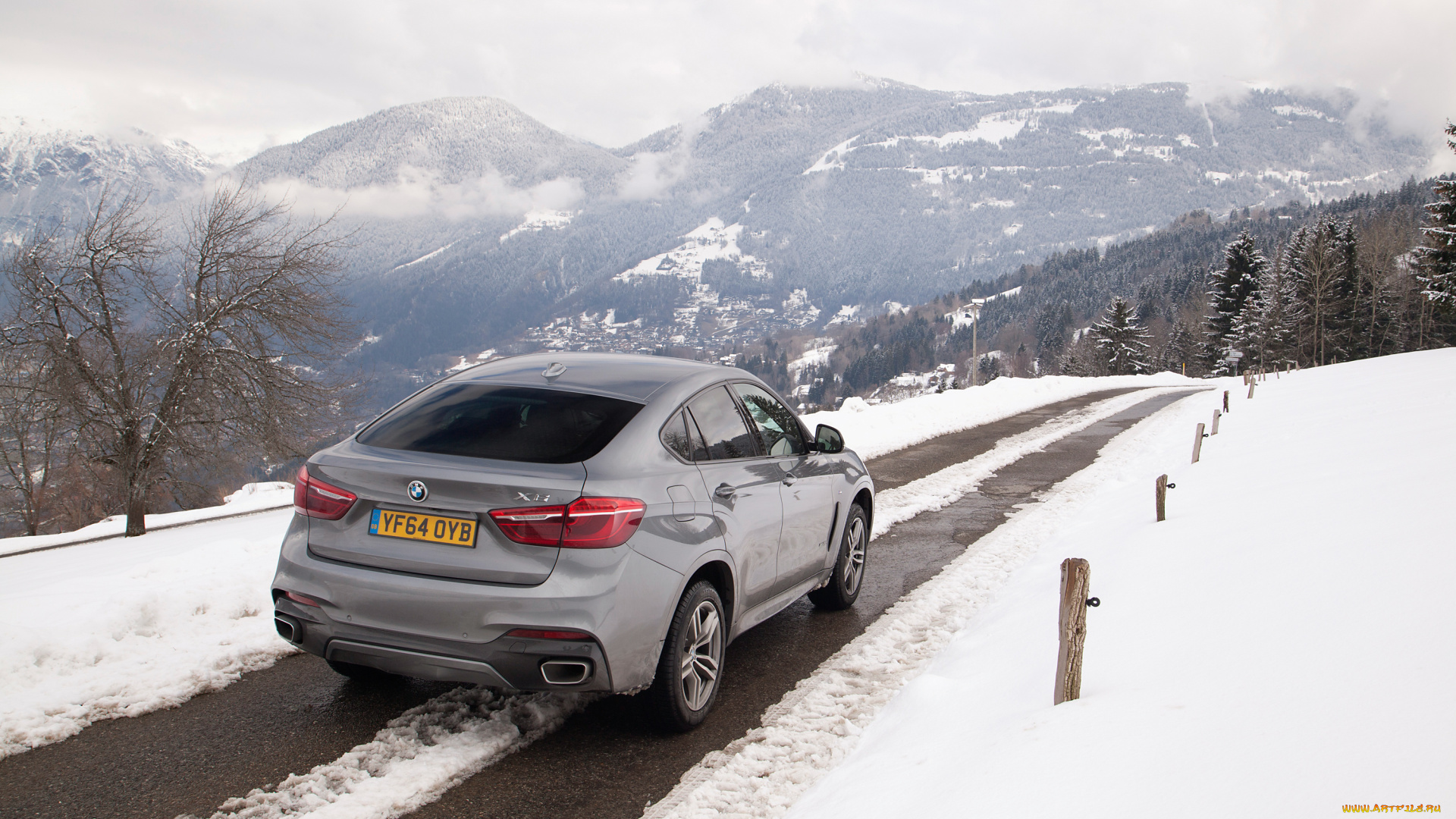 автомобили, bmw, 2015г, f16, xdrive30d, m, uk-spec, package, x6, sport, снег, дорога, светлый