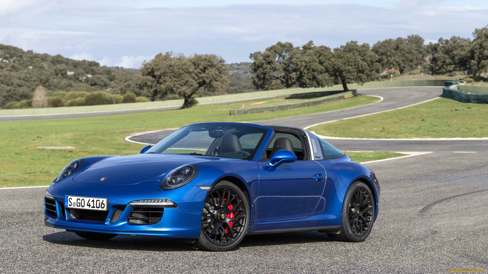 автомобили, porsche, 911, синий, 2015г, 991, gts, targa, 4