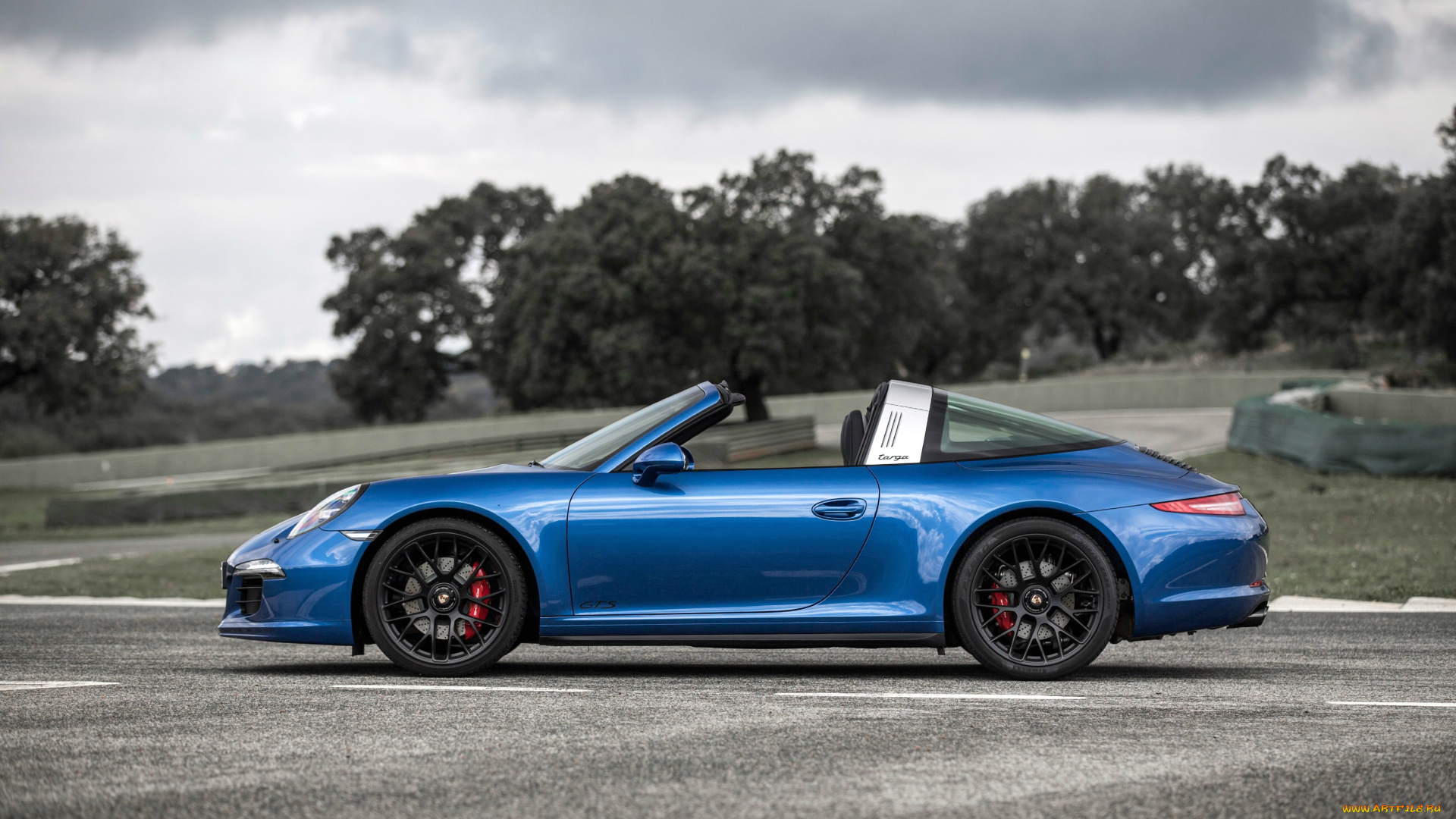 автомобили, porsche, gts, targa, 4, 911, синий, 2015г, 991