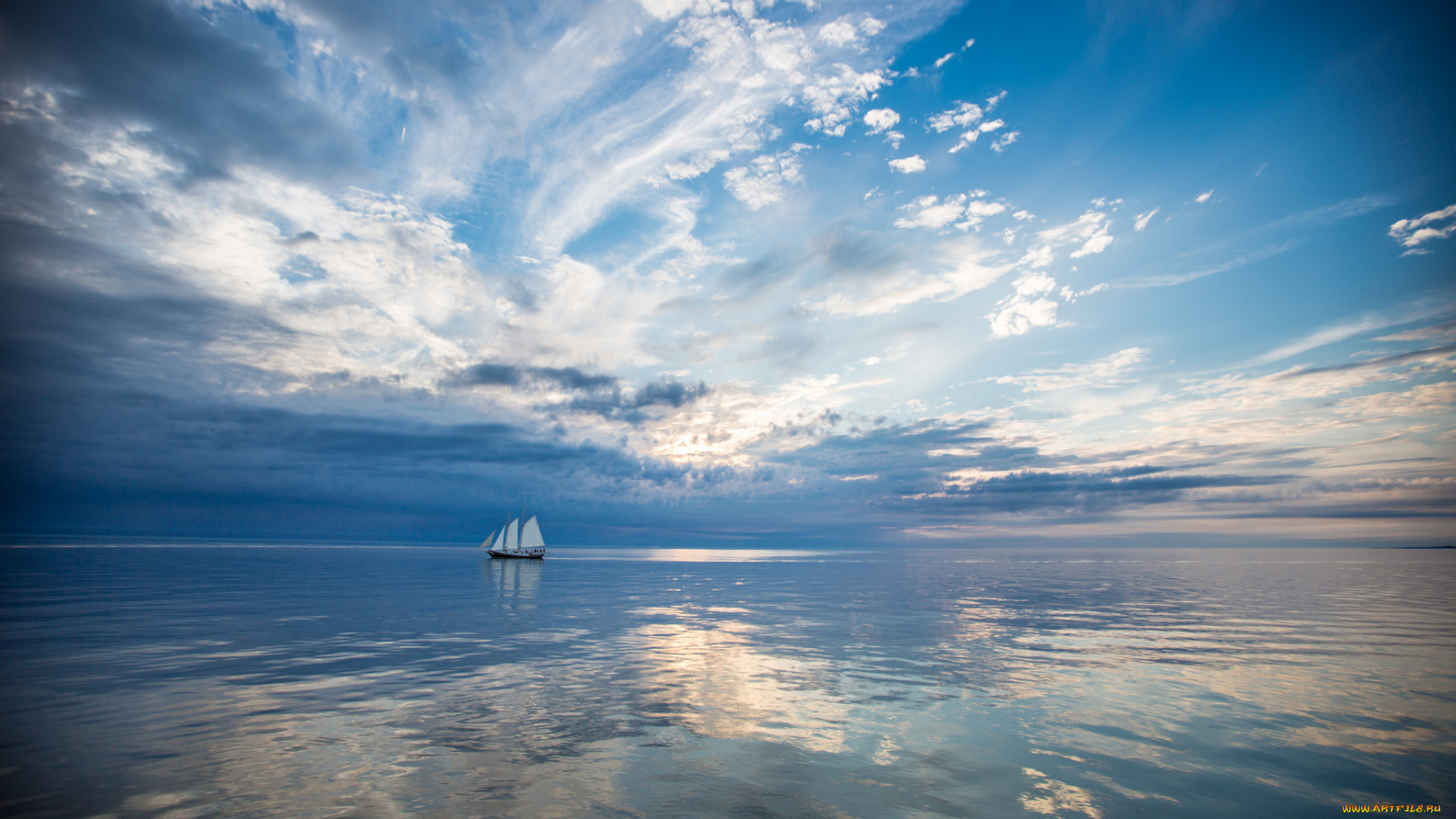 корабли, парусники, пейзаж, корабль, море