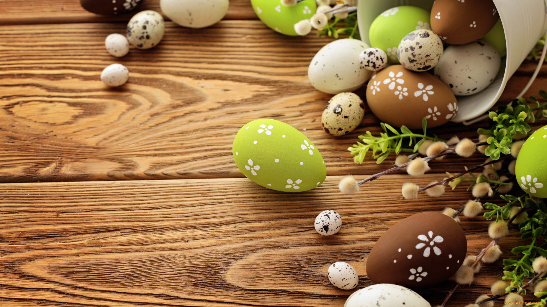 праздничные, пасха, easter, eggs, spring, flowers, яйца, верба