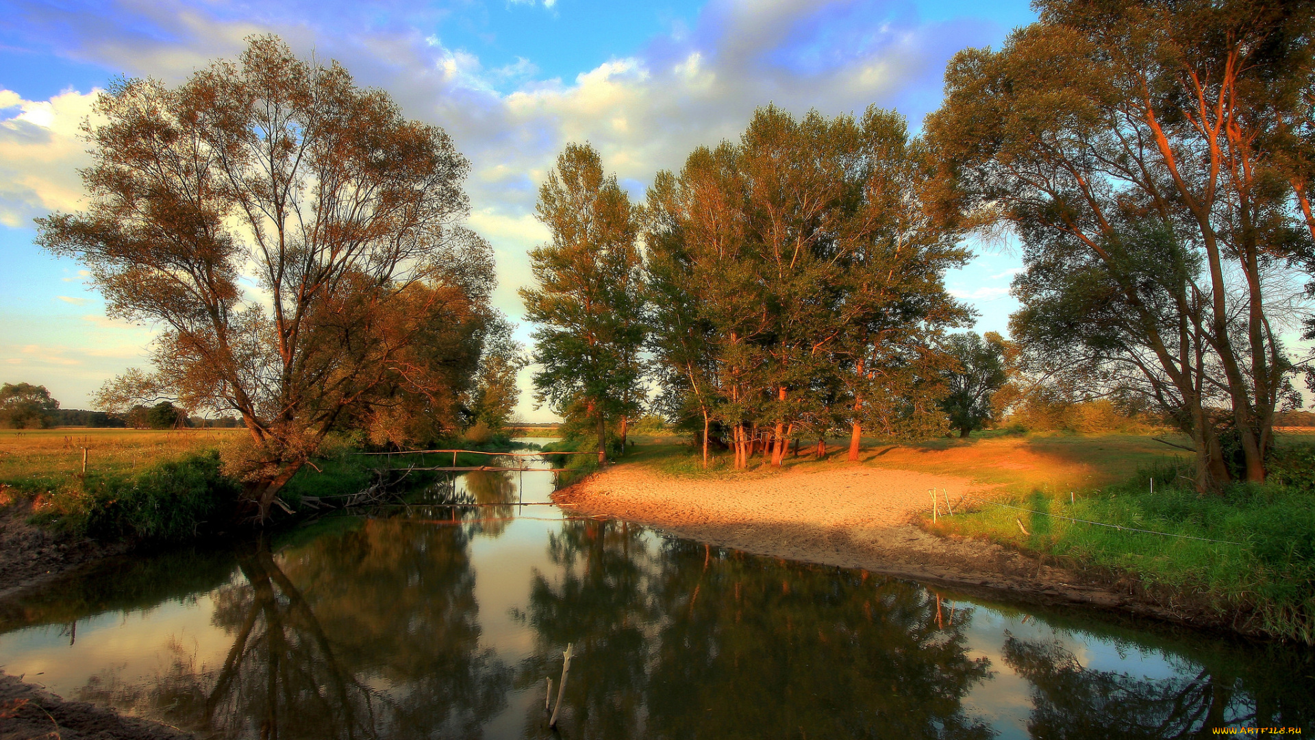 природа, реки, озера, деревья, река