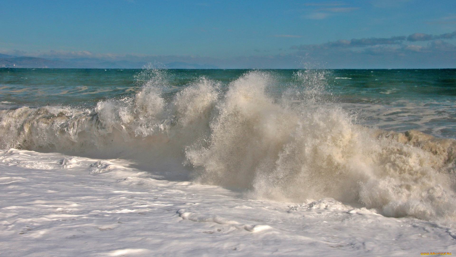природа, стихия, море, волна, брызги
