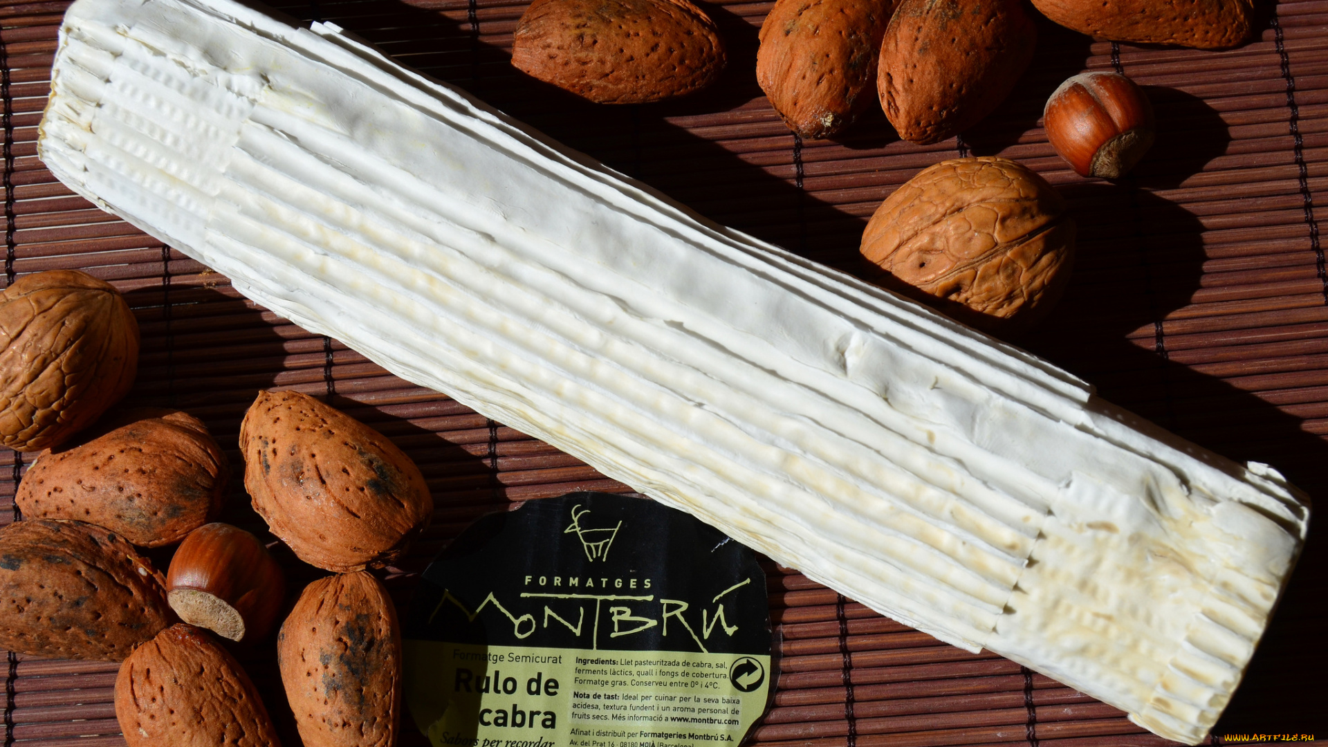 rulo, de, cabra, de, montbru, еда, сырные, изделия, сыр