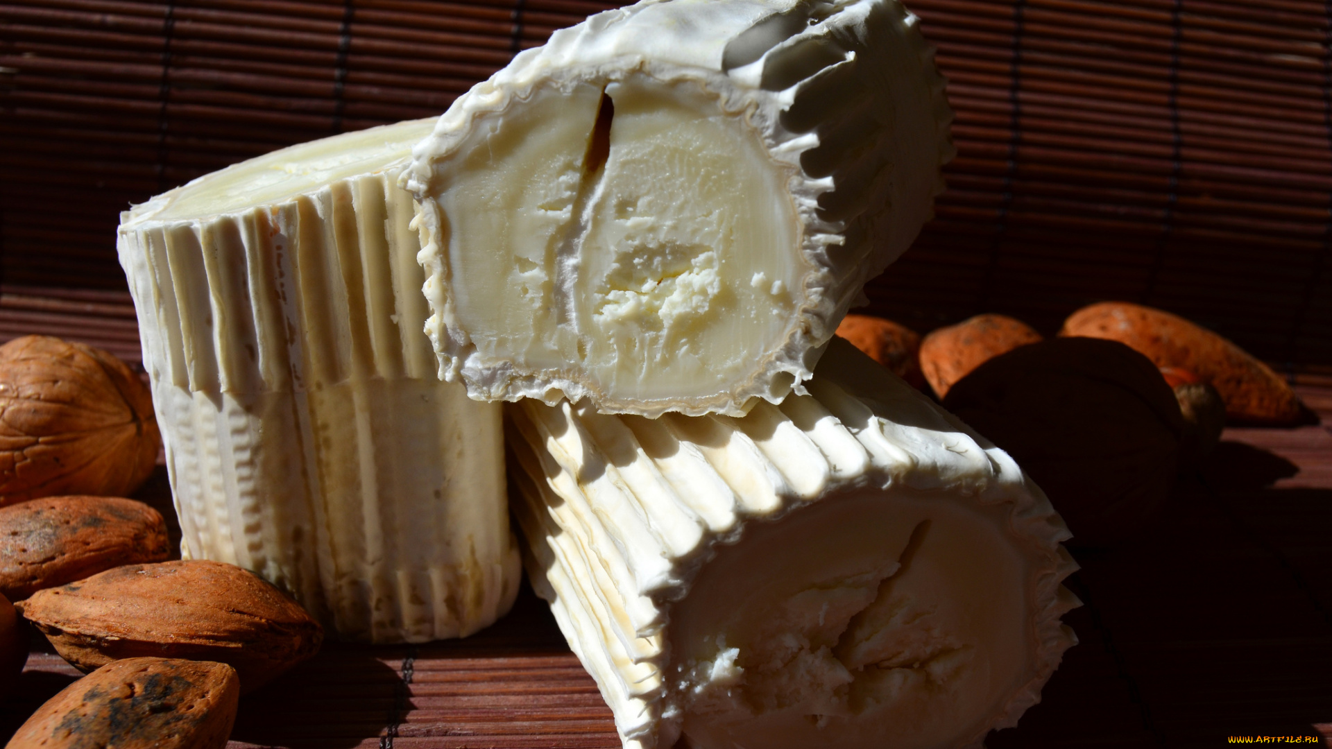 rulo, de, cabra, de, montbru, еда, сырные, изделия, сыр