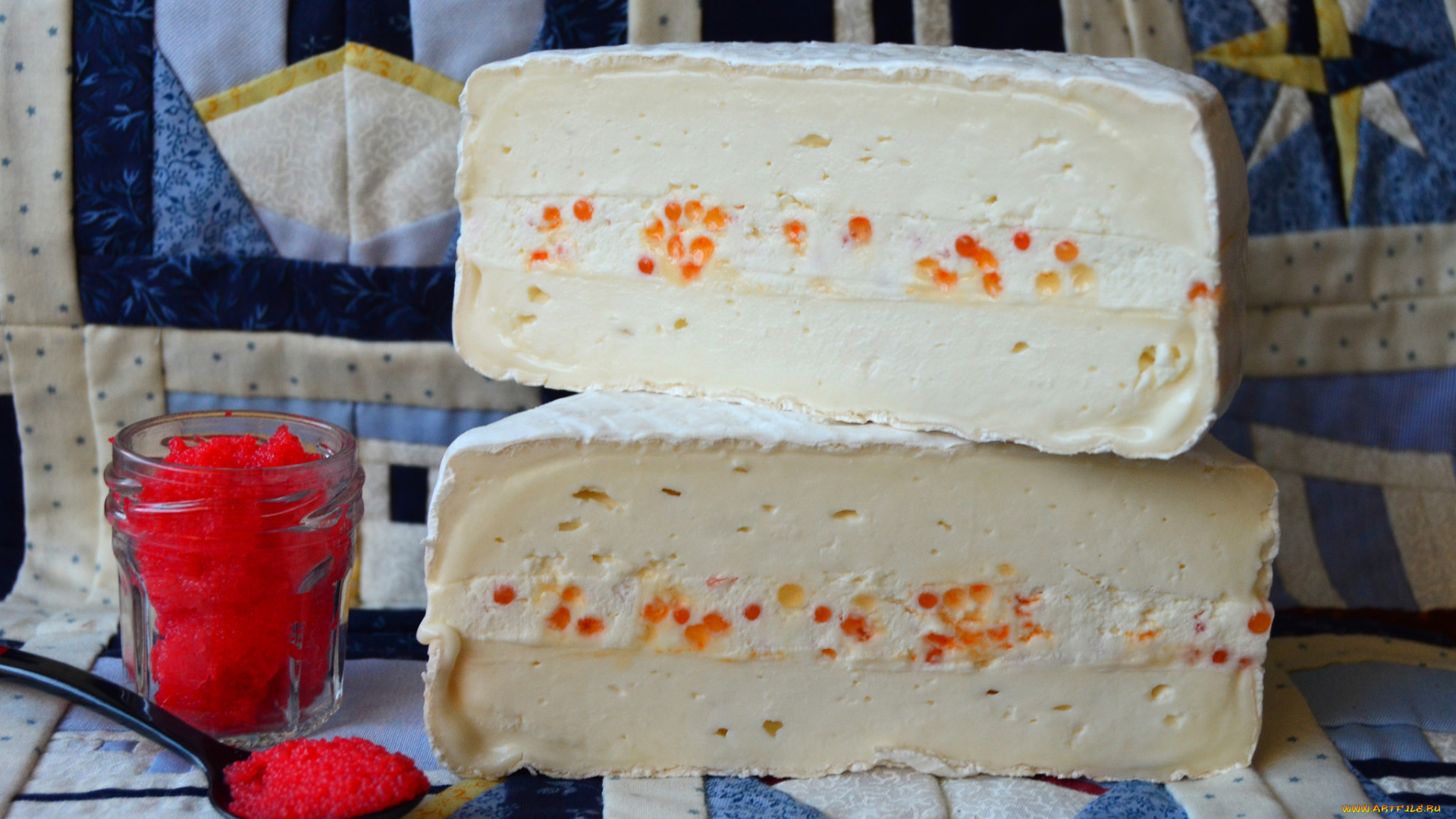 tou, dels, til·lers, con, huevos, de, trucha, еда, сырные, изделия, сыр