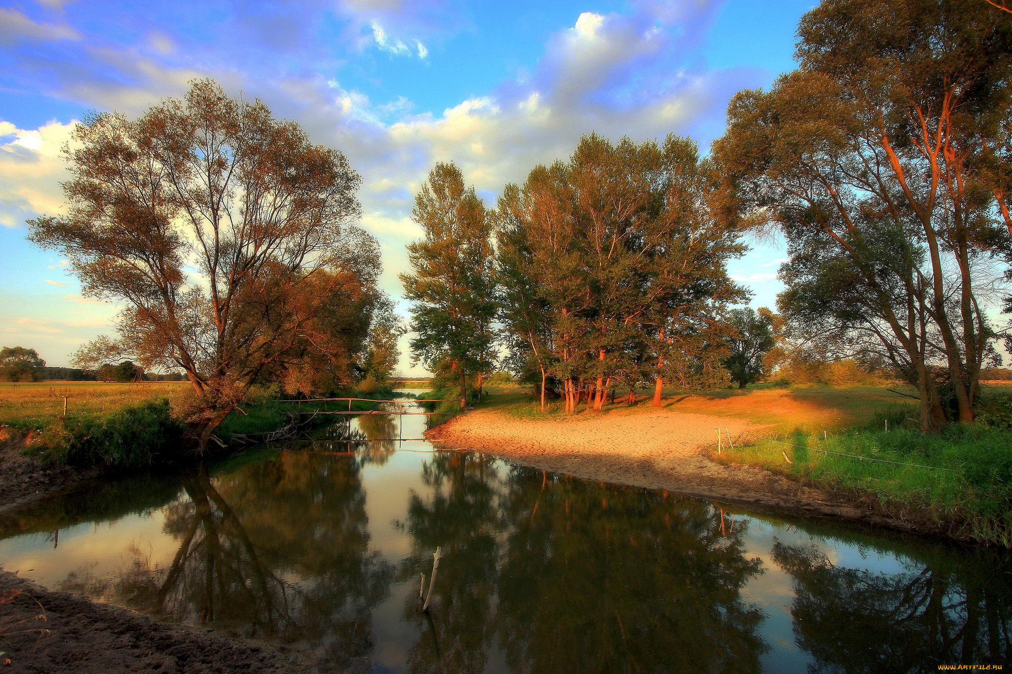 природа, реки, озера, деревья, река