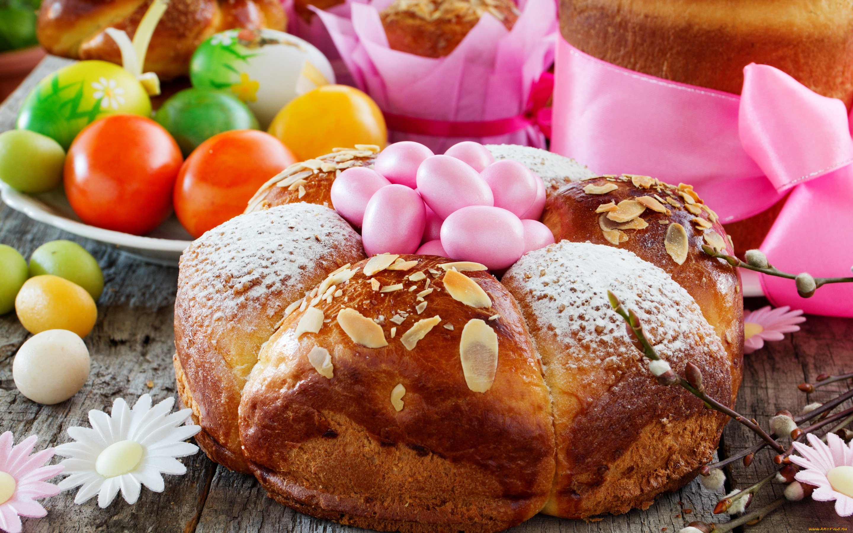 праздничные, пасха, easter, cake, eggs, кулич, выпечка, яйца