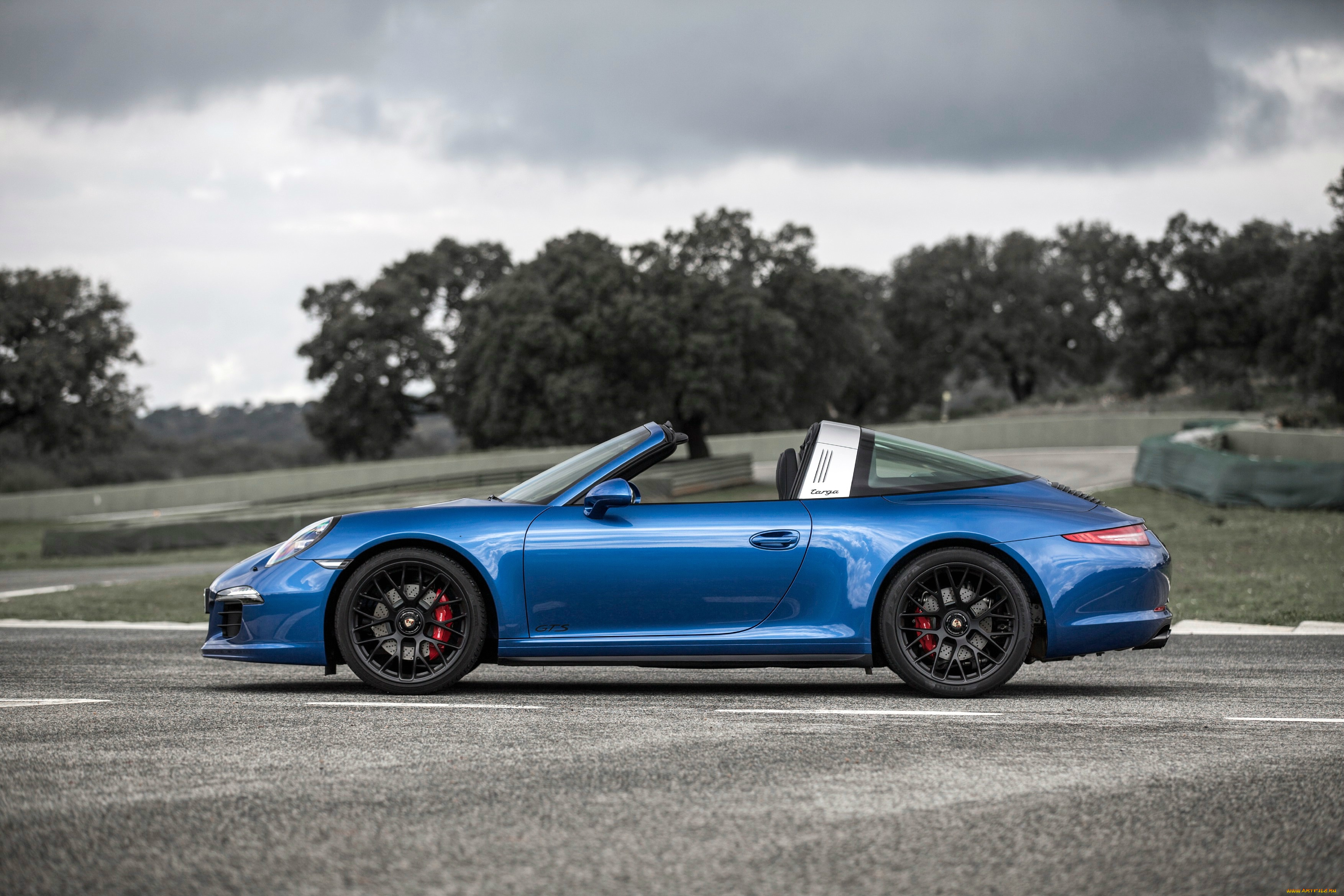автомобили, porsche, gts, targa, 4, 911, синий, 2015г, 991