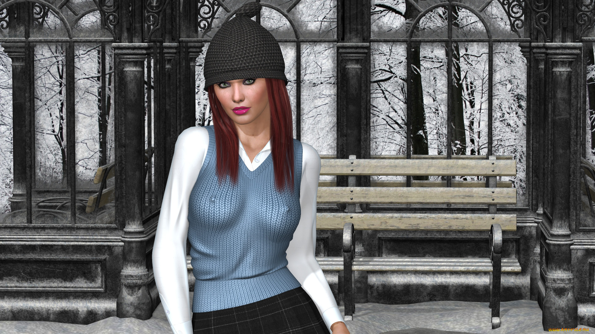 3д, графика, люди, , people, девушка, взгляд, фон