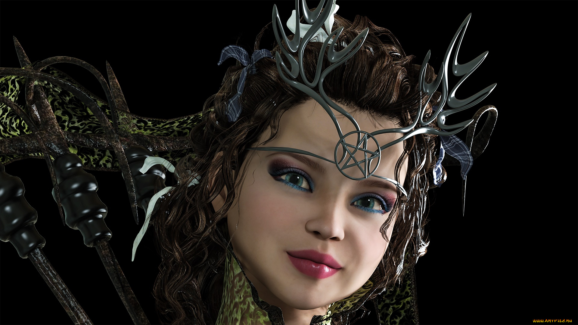 3д, графика, портрет, , portraits, фон, взгляд, девушка