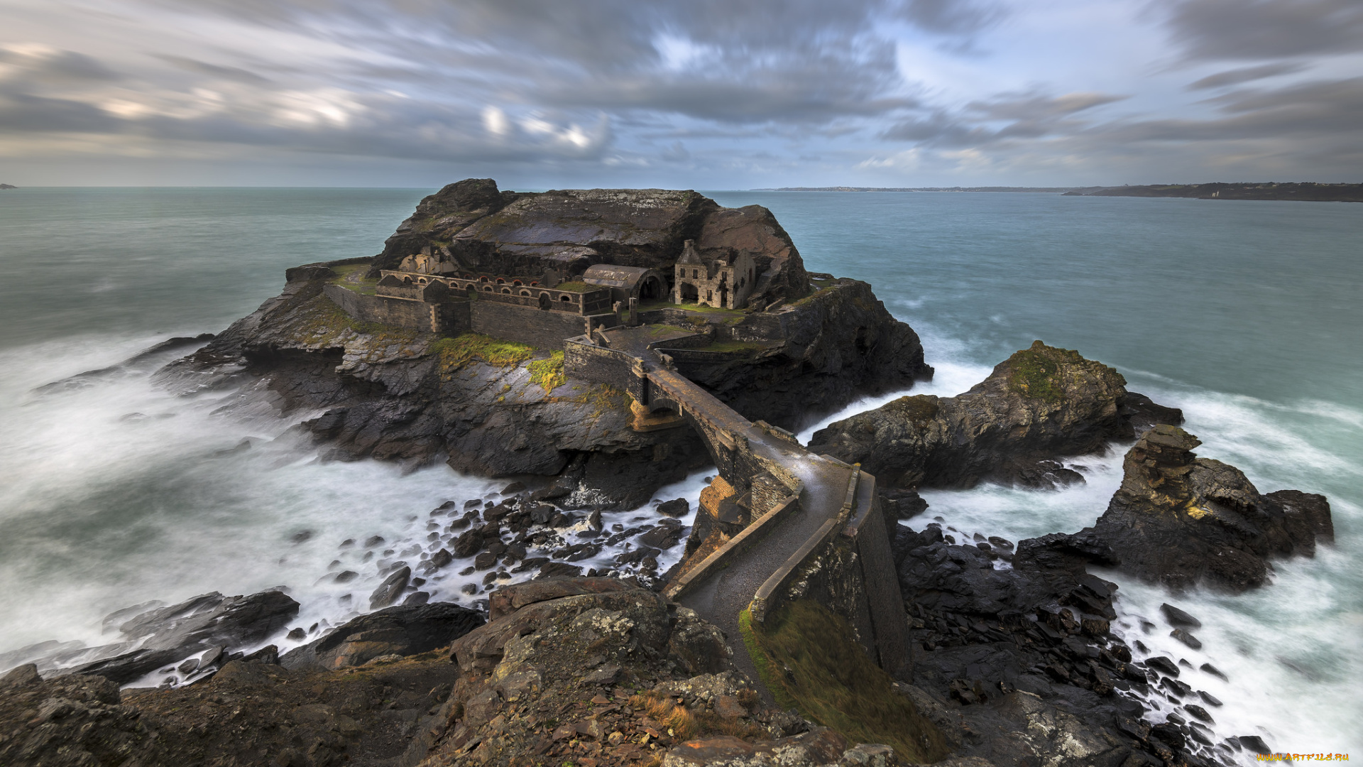breizh, города, -, дворцы, , замки, , крепости, побережье, мост, остров, скала