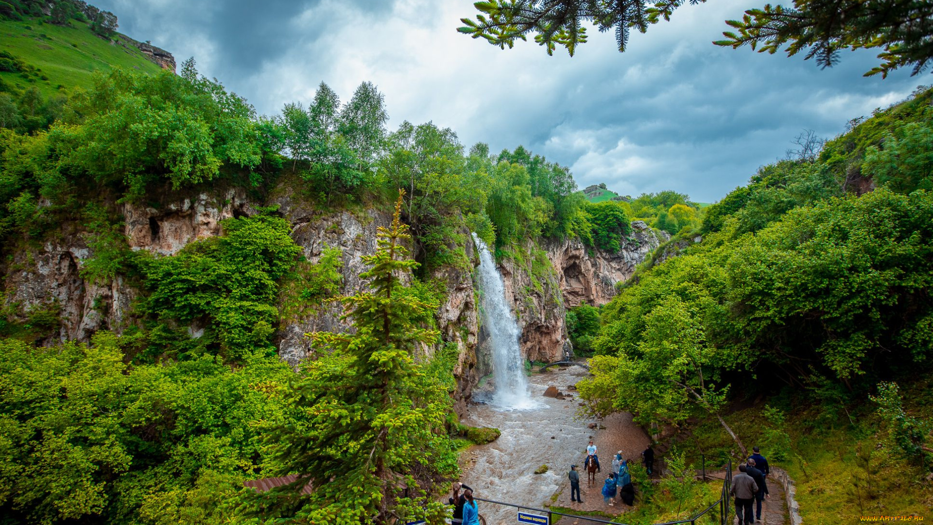 медовые, водопады, природа, водопады, карачаево-Черкесия, кавказ, медовые