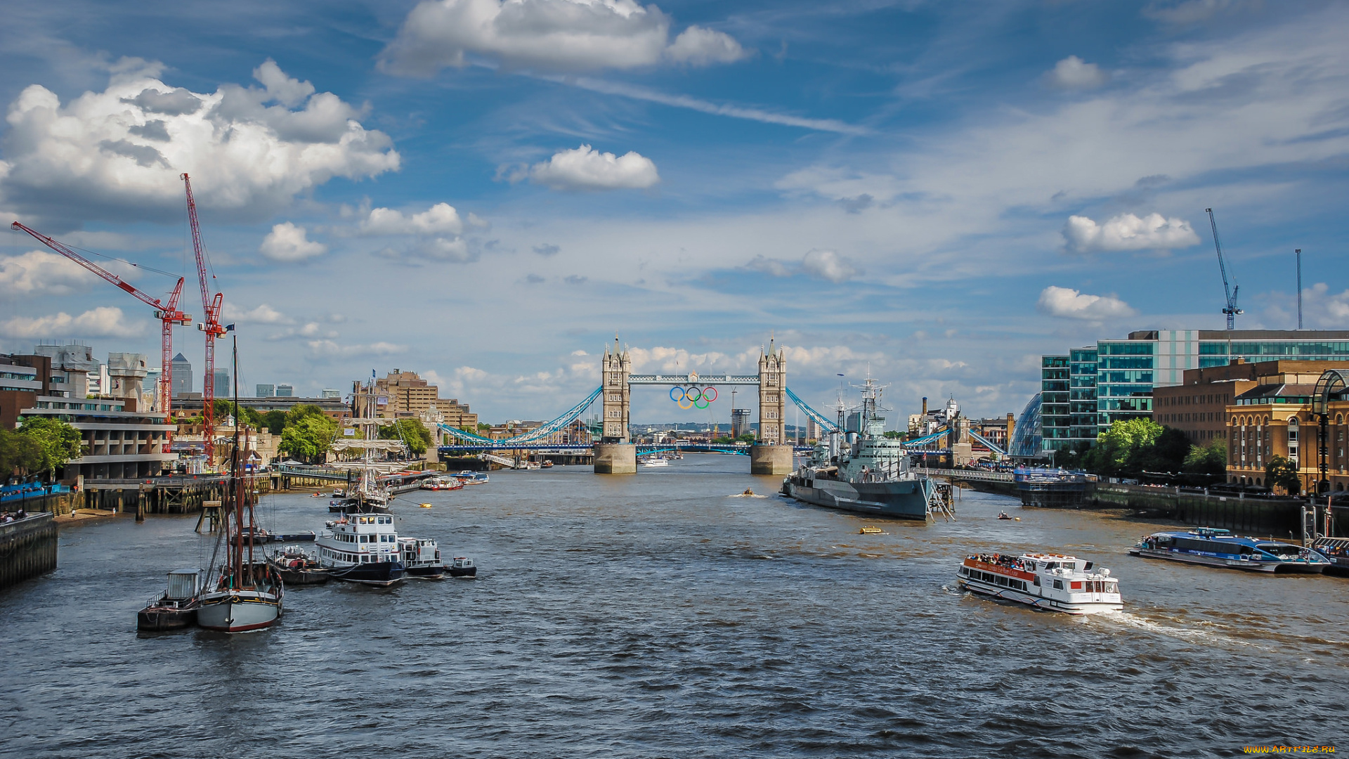 olympic, tower, bridge, корабли, порты, , , причалы, река, мост