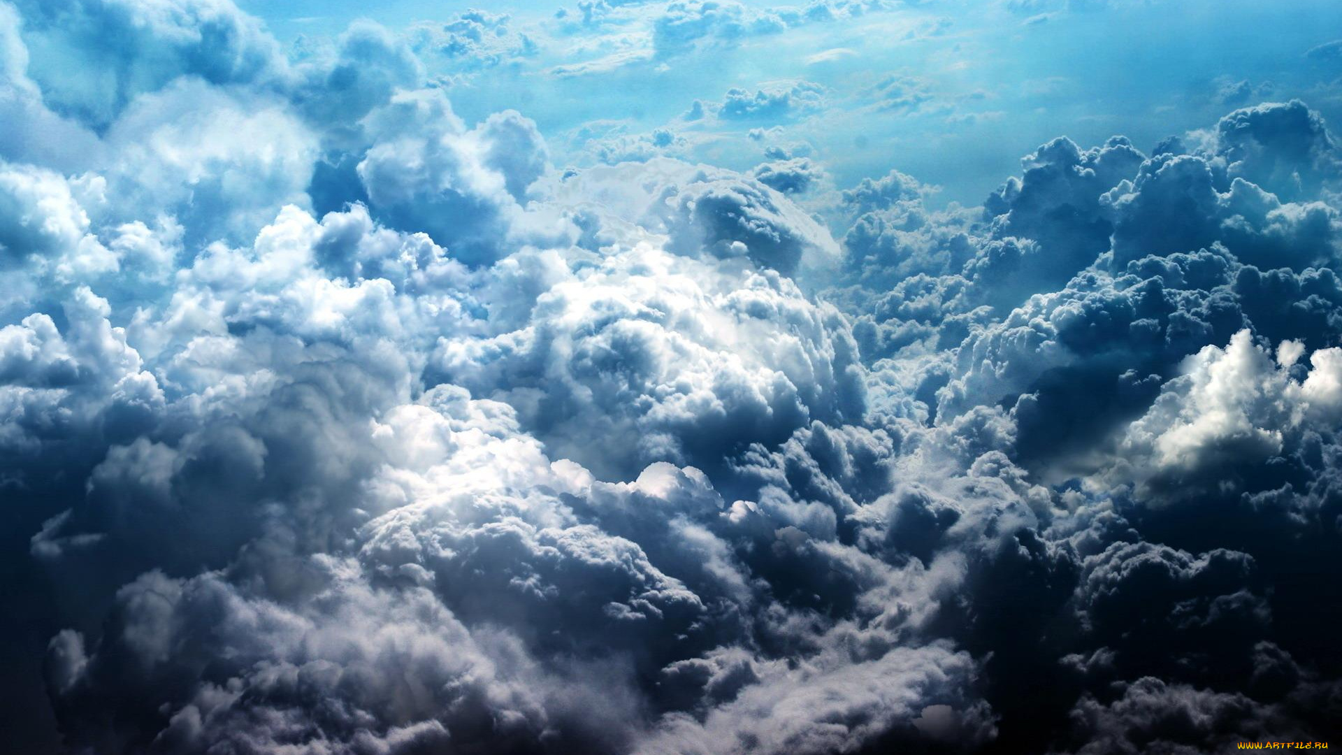 природа, облака, кучевые, тучи, небо