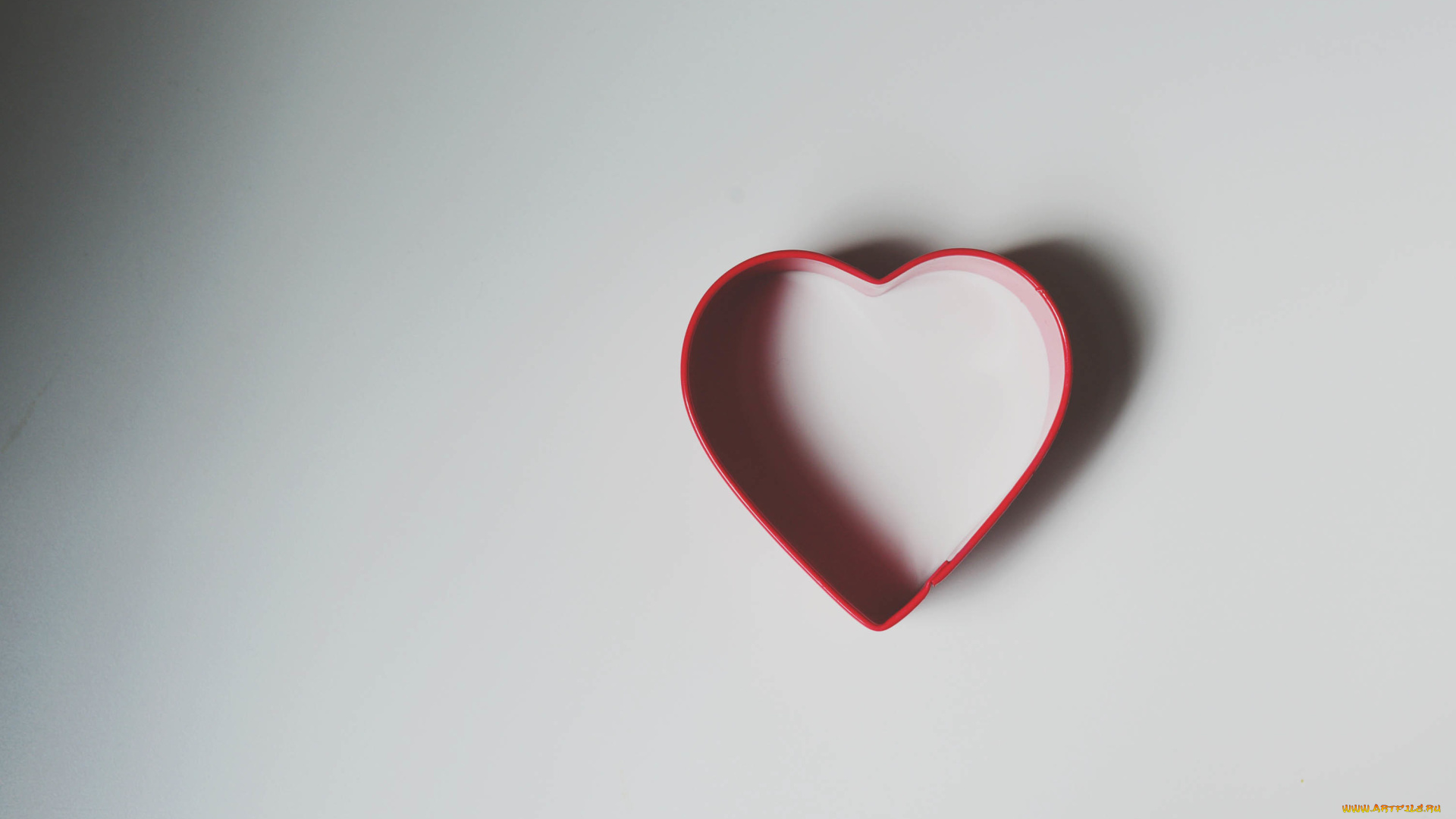 рисованное, минимализм, сердце, форма, тень