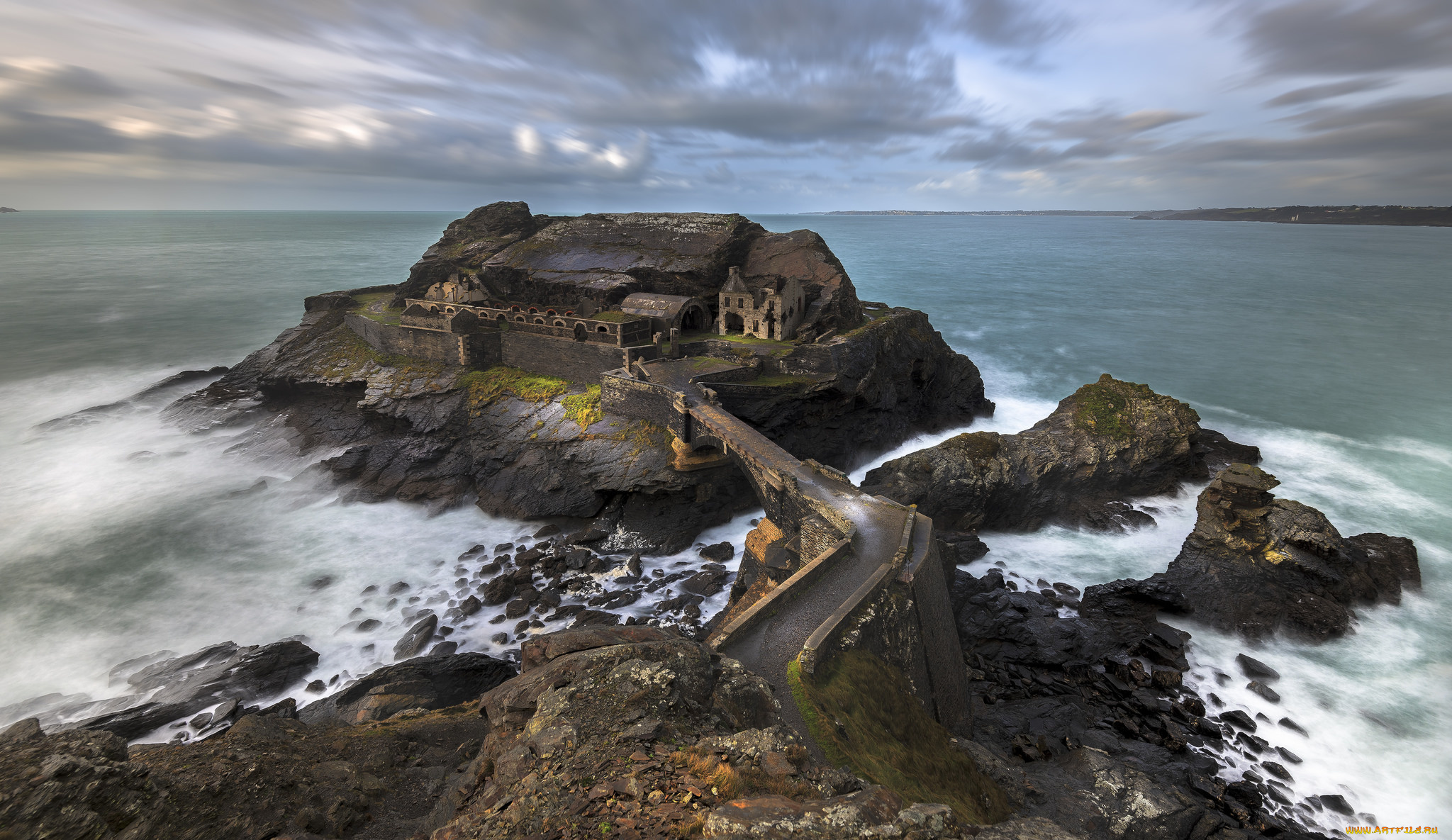 breizh, города, -, дворцы, , замки, , крепости, побережье, мост, остров, скала