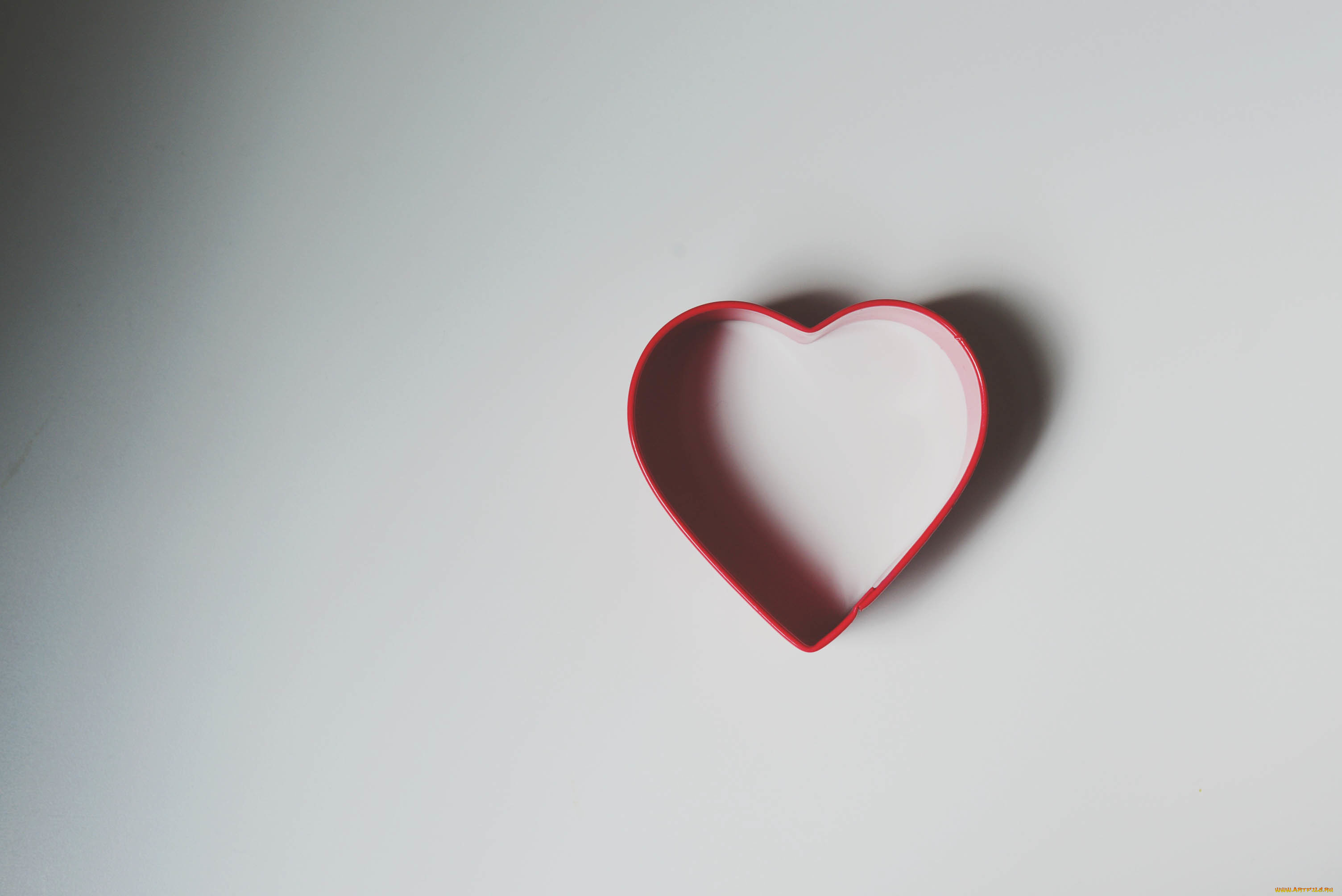 рисованное, минимализм, сердце, форма, тень