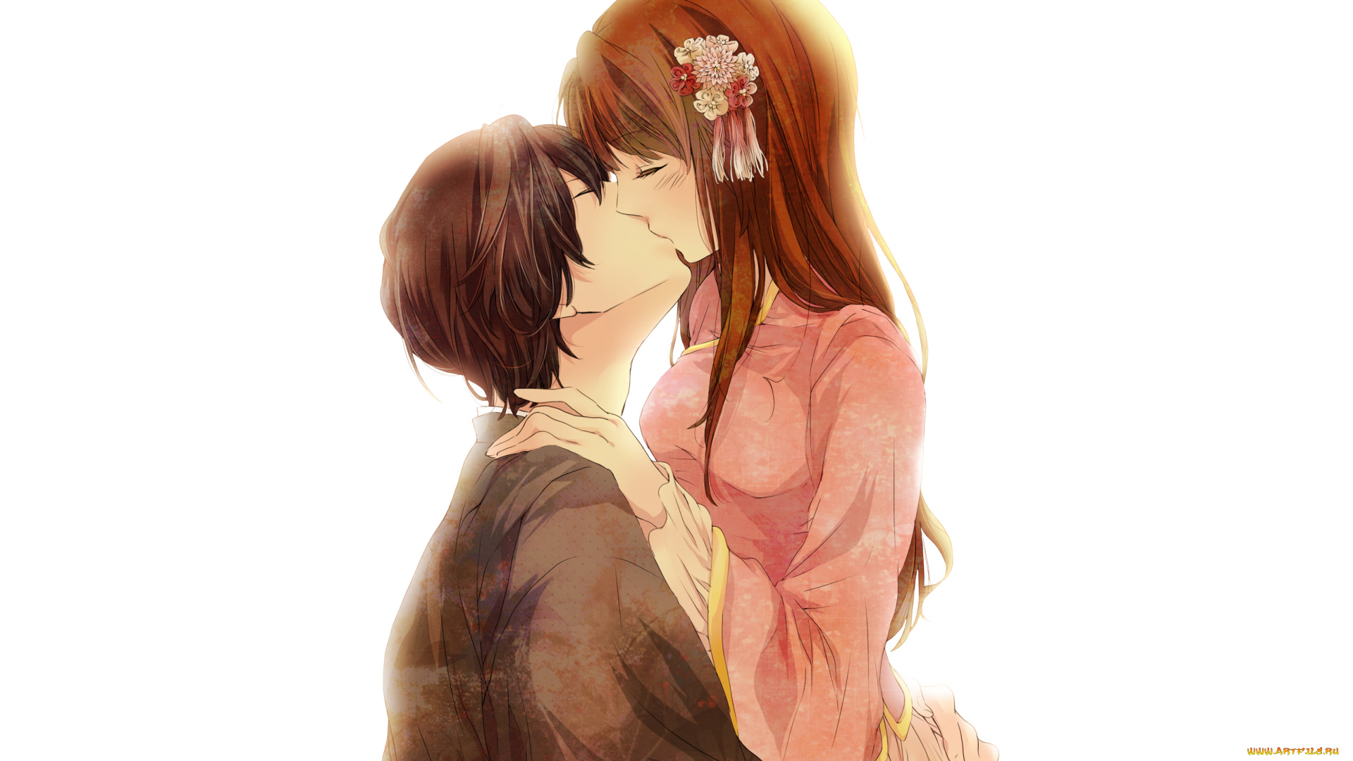 аниме, hetalia, , axis, powers, поцелуй