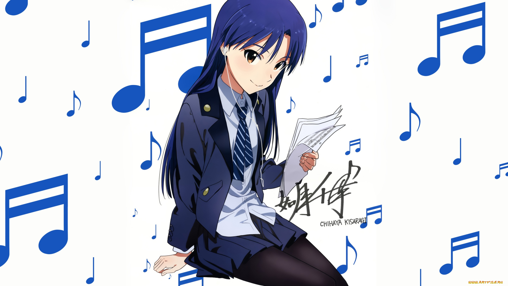 аниме, idolm@ster, фон, взгляд, девушка