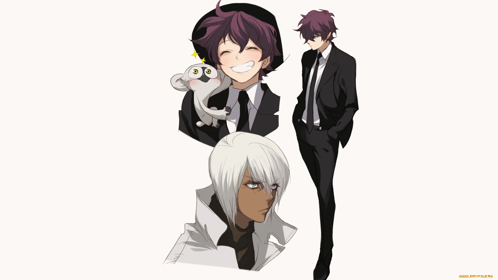 аниме, kekkai, sensen, парни