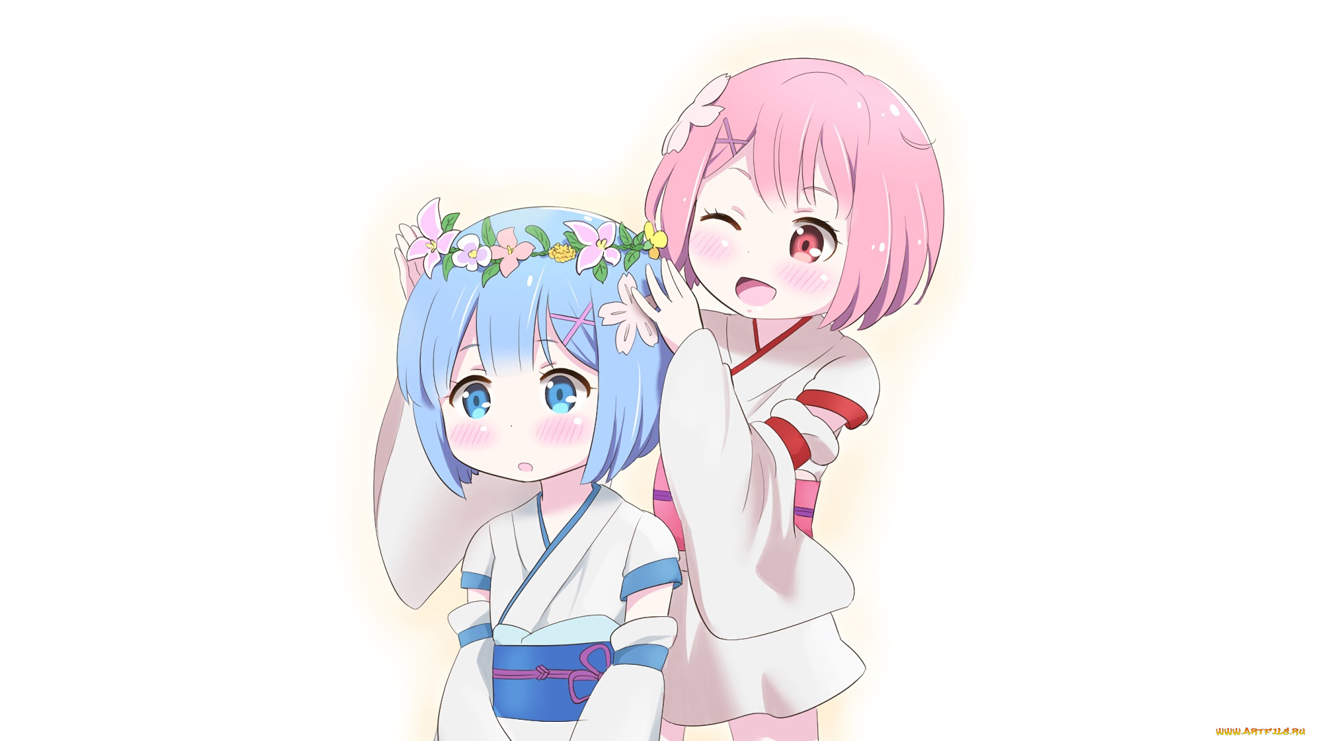 аниме, re, , zero, kara, hajimeru, isekai, seikatsu, взгляд, фон, девушки