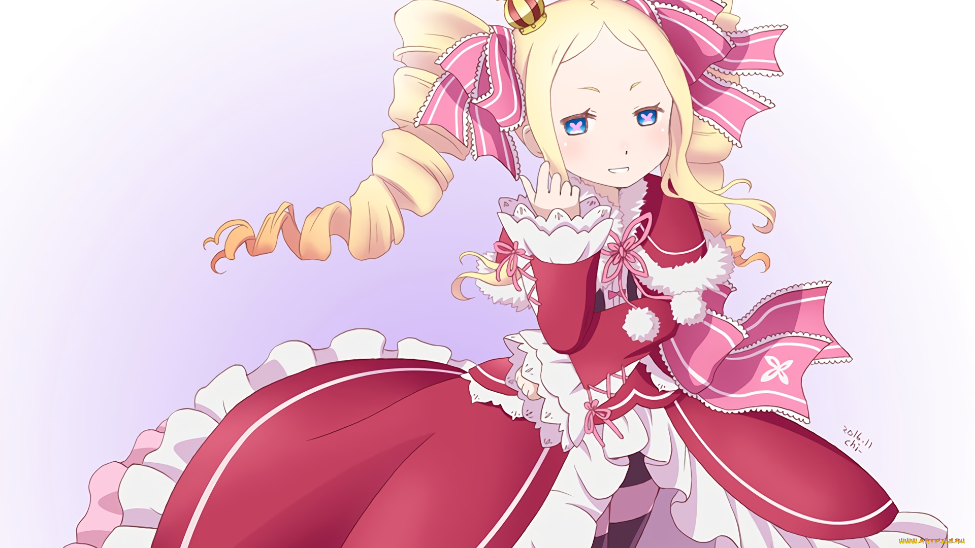 аниме, re, , zero, kara, hajimeru, isekai, seikatsu, фон, взгляд, девушка