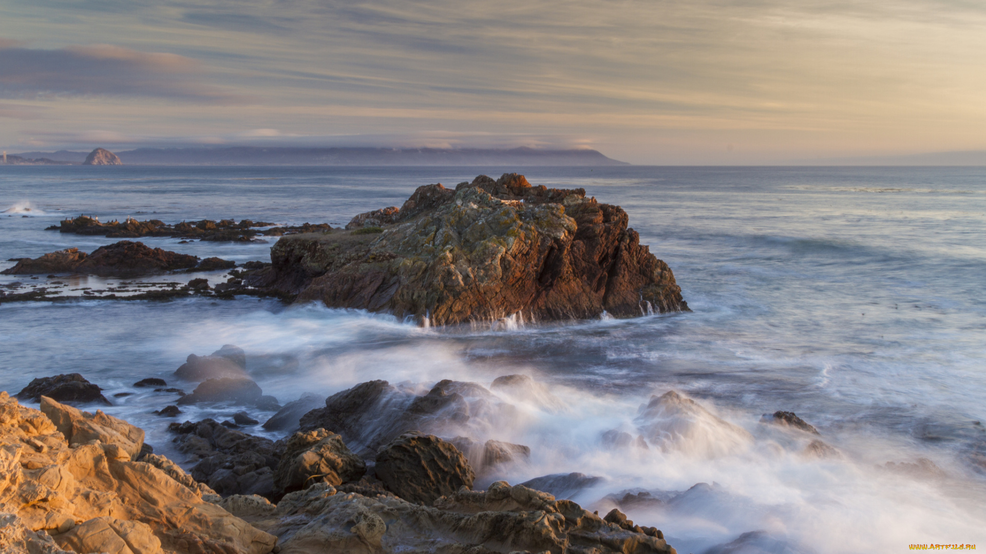 природа, побережье, простор