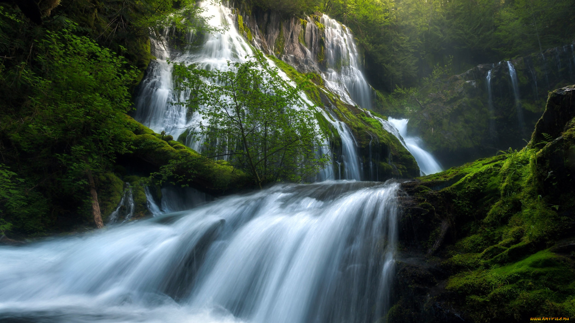 природа, водопады, потоки, вода