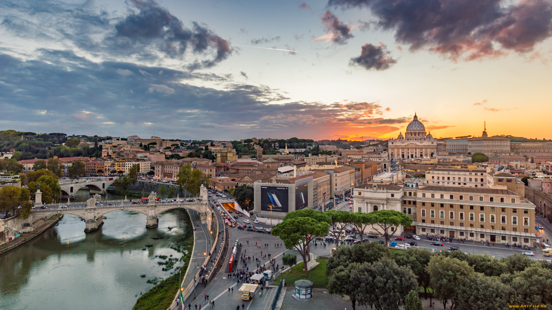 rome, города, рим, , ватикан, , италия, панорама
