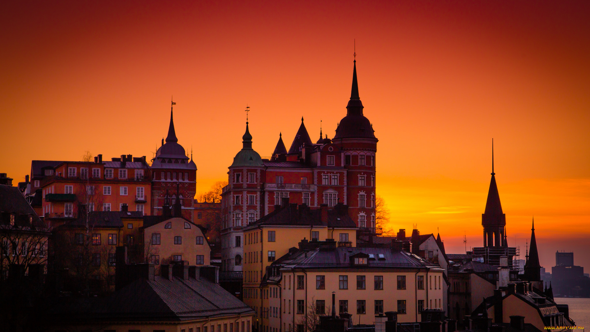stockholm, , sweden, города, стокгольм, , швеция, рассвет