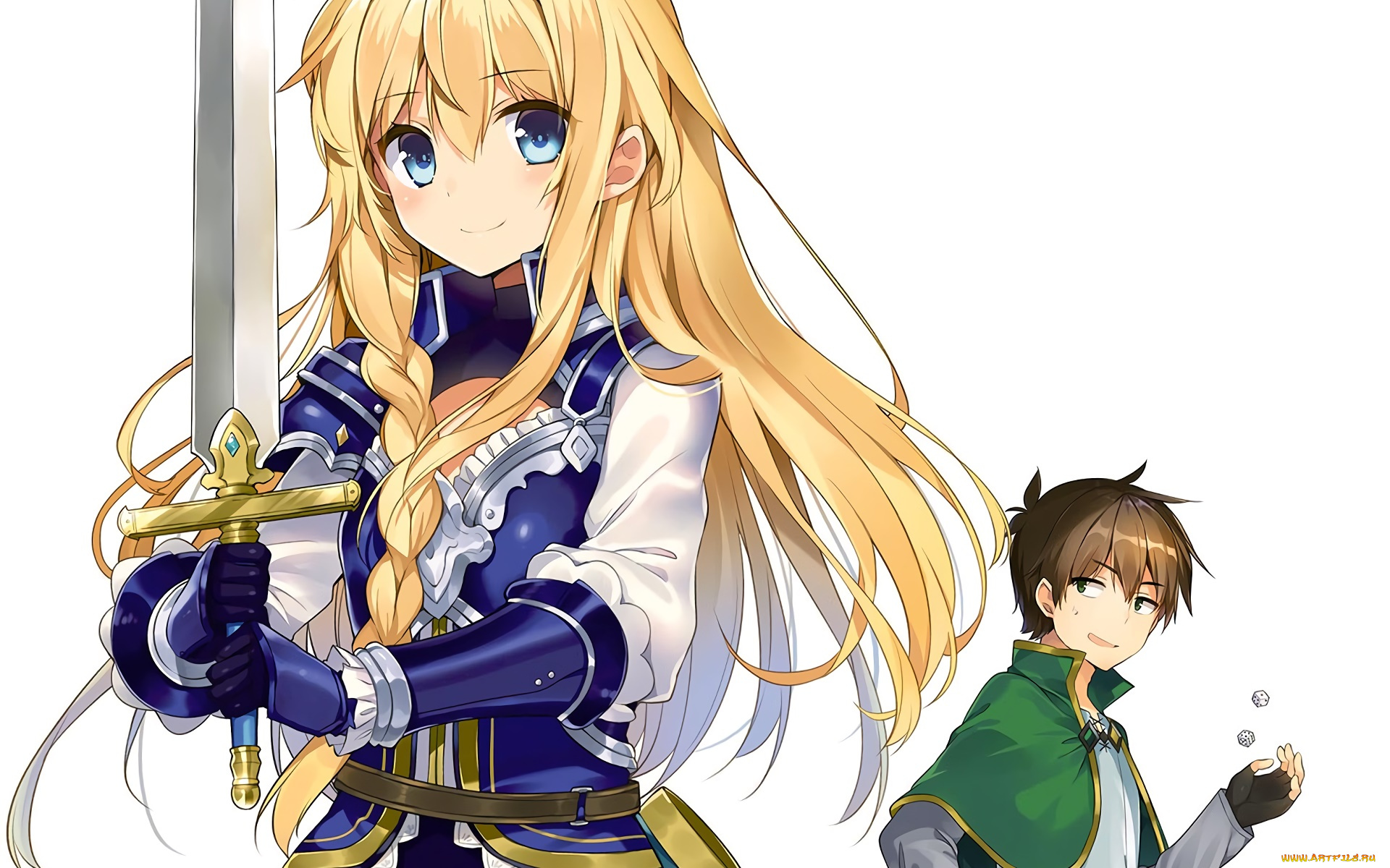 аниме, kono, subarashii, sekai, ni, shukufuku, wo, девушка, взгляд, фон