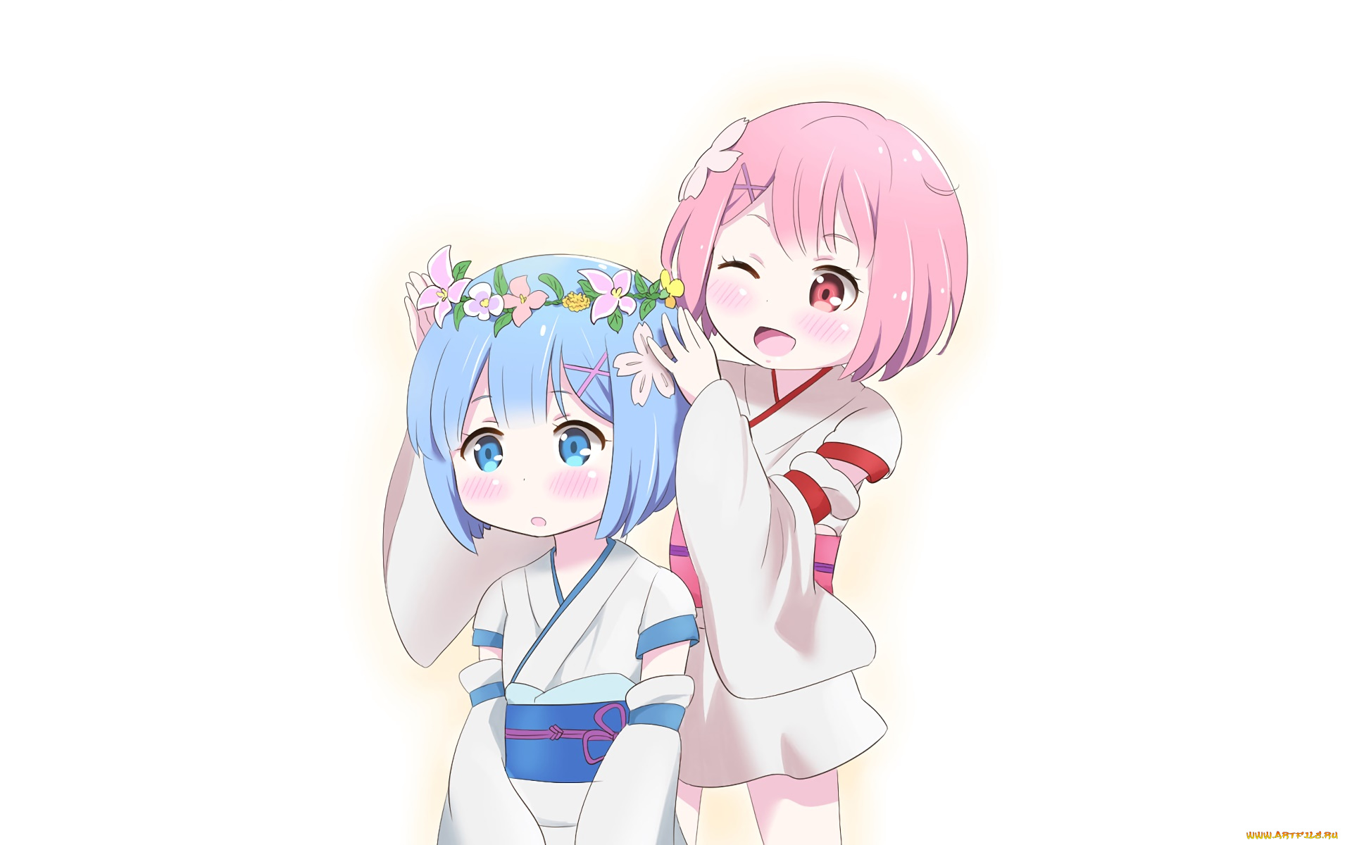 аниме, re, , zero, kara, hajimeru, isekai, seikatsu, взгляд, фон, девушки