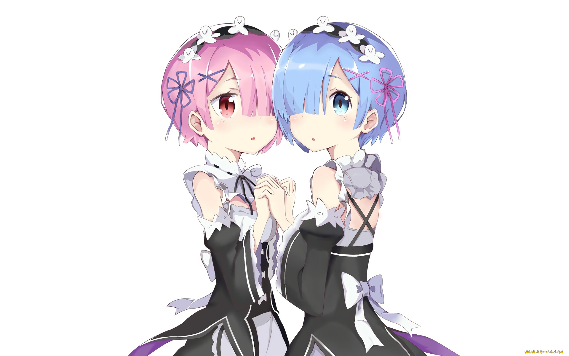 аниме, re, , zero, kara, hajimeru, isekai, seikatsu, девушки, фон, взгляд