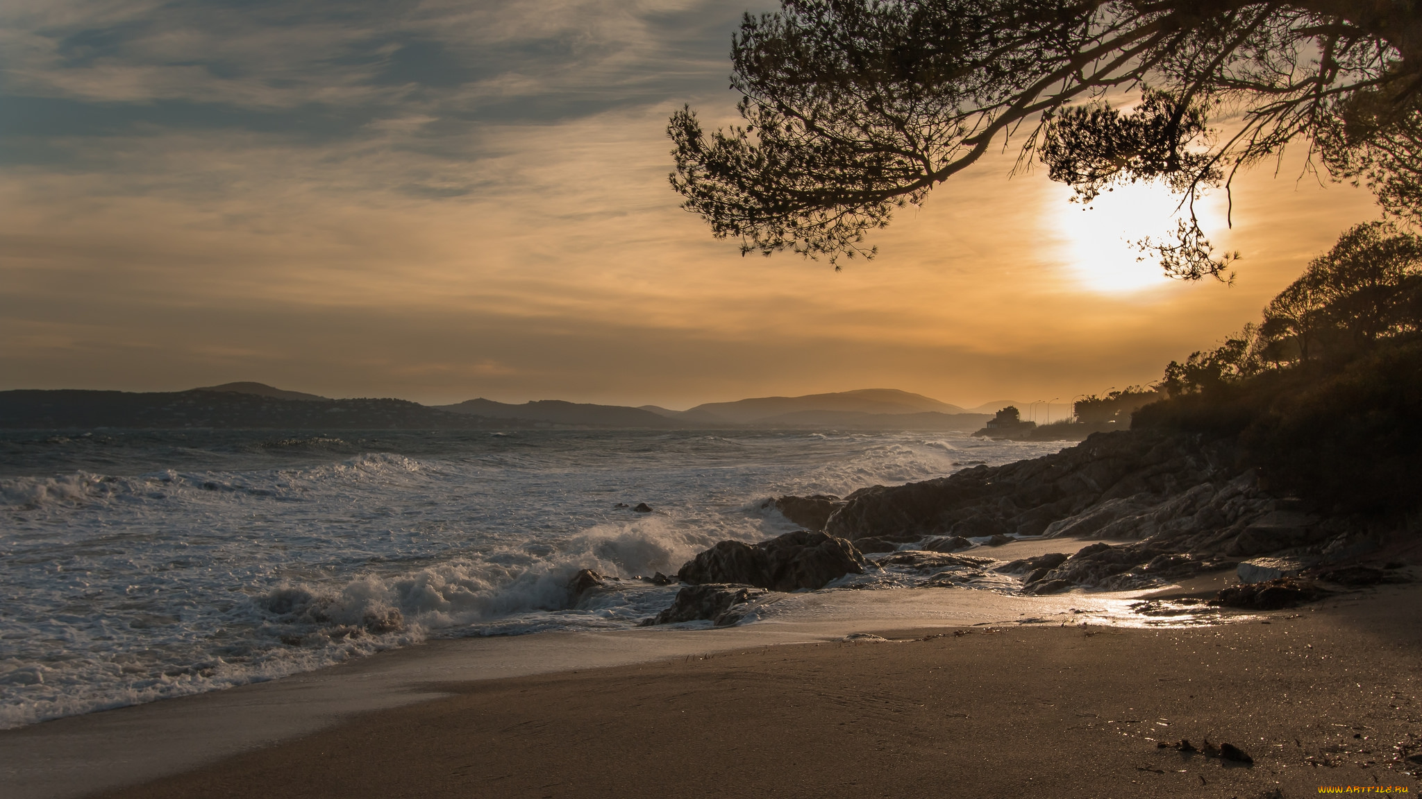 природа, побережье, море, берег