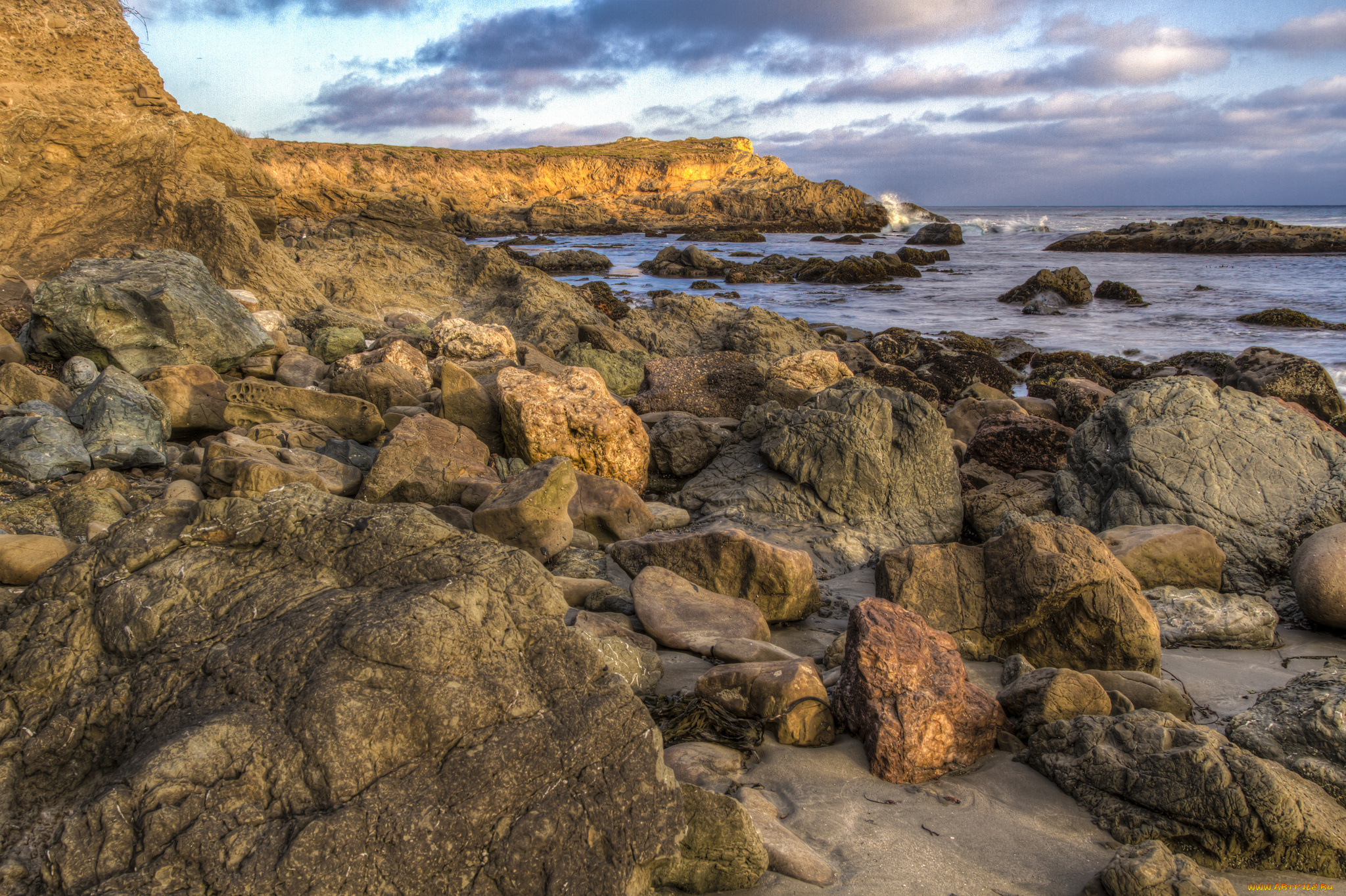 природа, побережье, простор