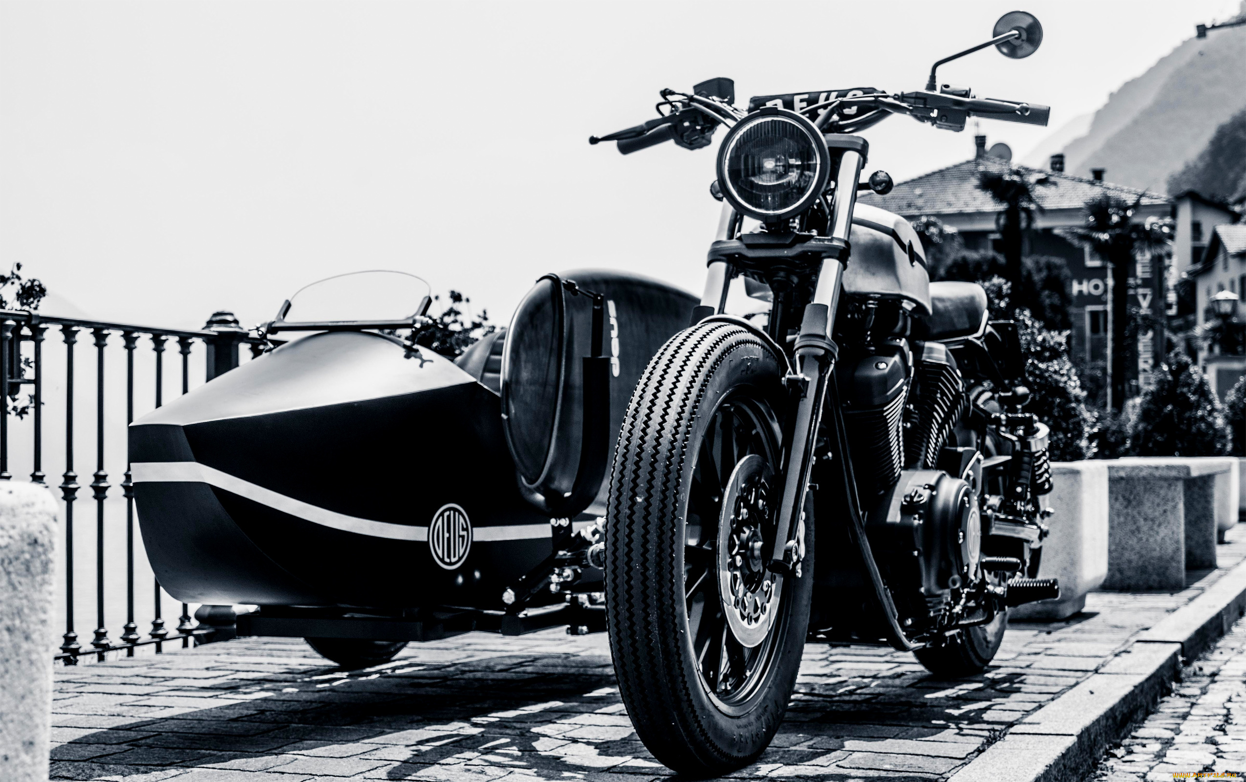 мотоциклы, мотоциклы, с, коляской, deus