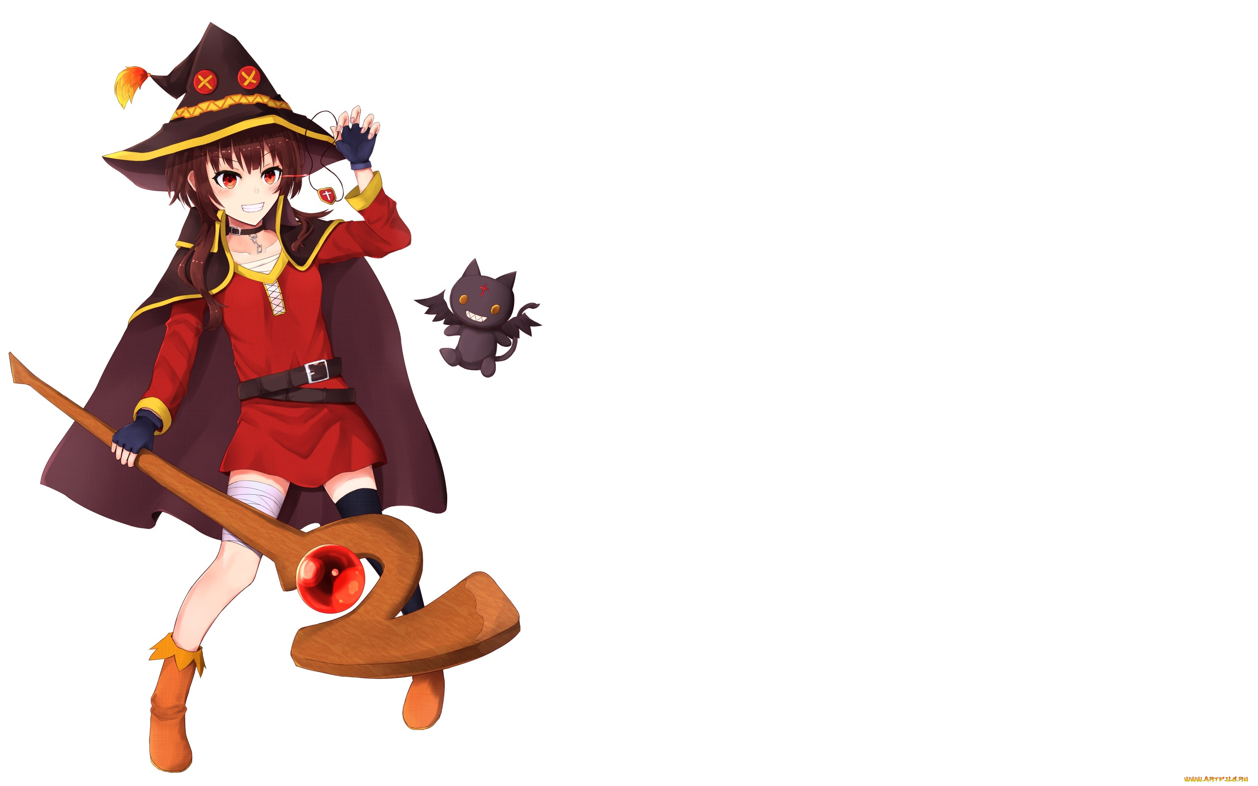 аниме, kono, subarashii, sekai, ni, shukufuku, wo, взгляд, девушка, фон