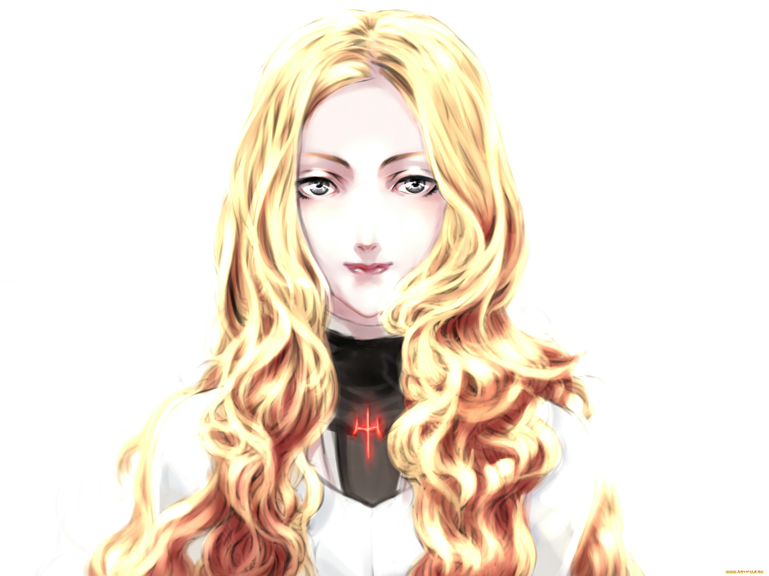 аниме, claymore, teresa, лицо, девушка, арт, jian, huang, белый, фон