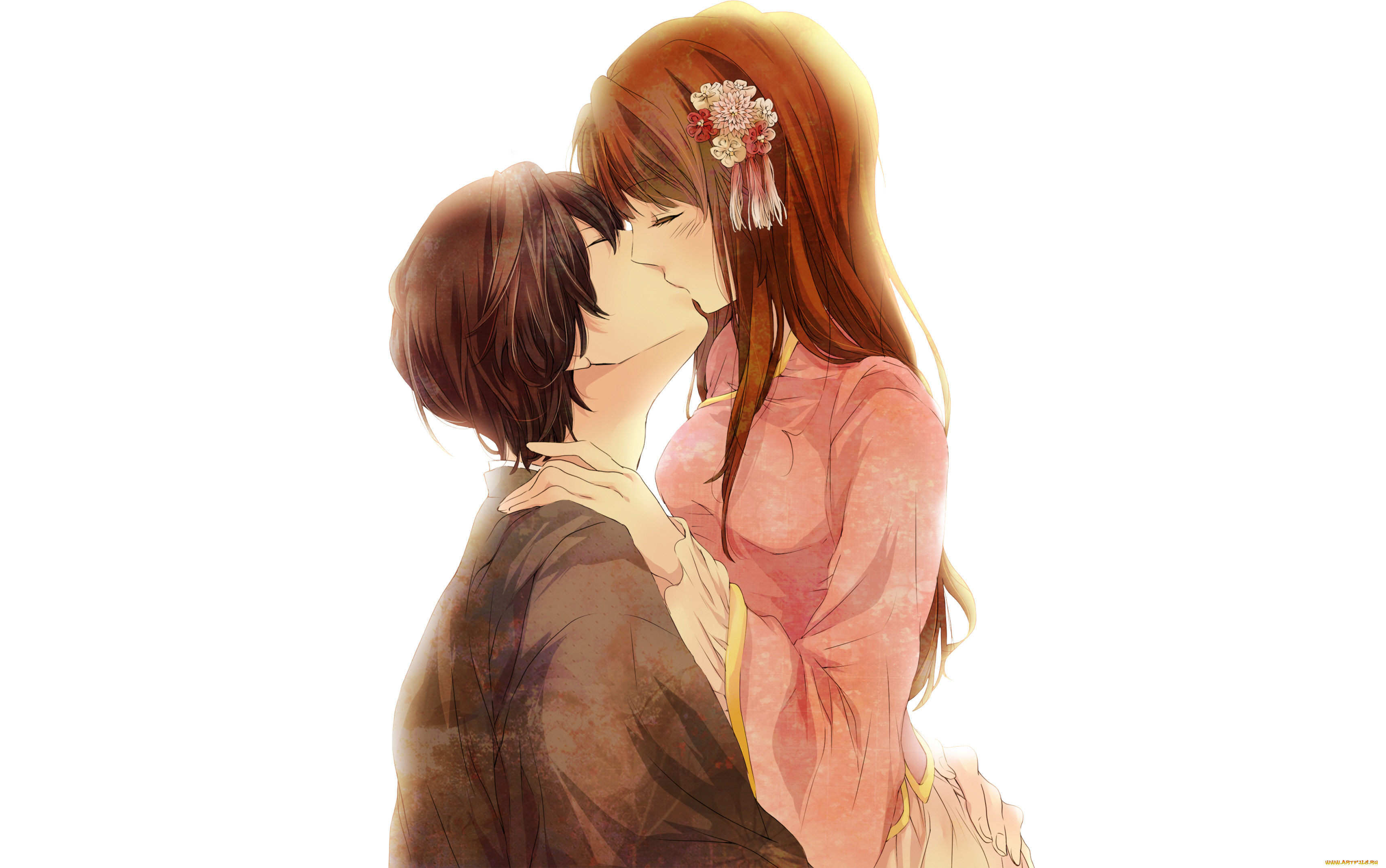 аниме, hetalia, , axis, powers, поцелуй