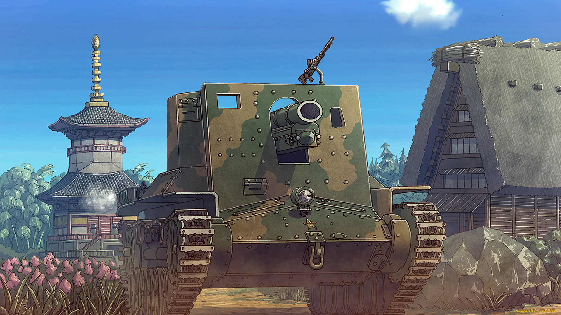 аниме, girls`, last, tour, , , shoujo, shuumatsu, ryokou, , танк