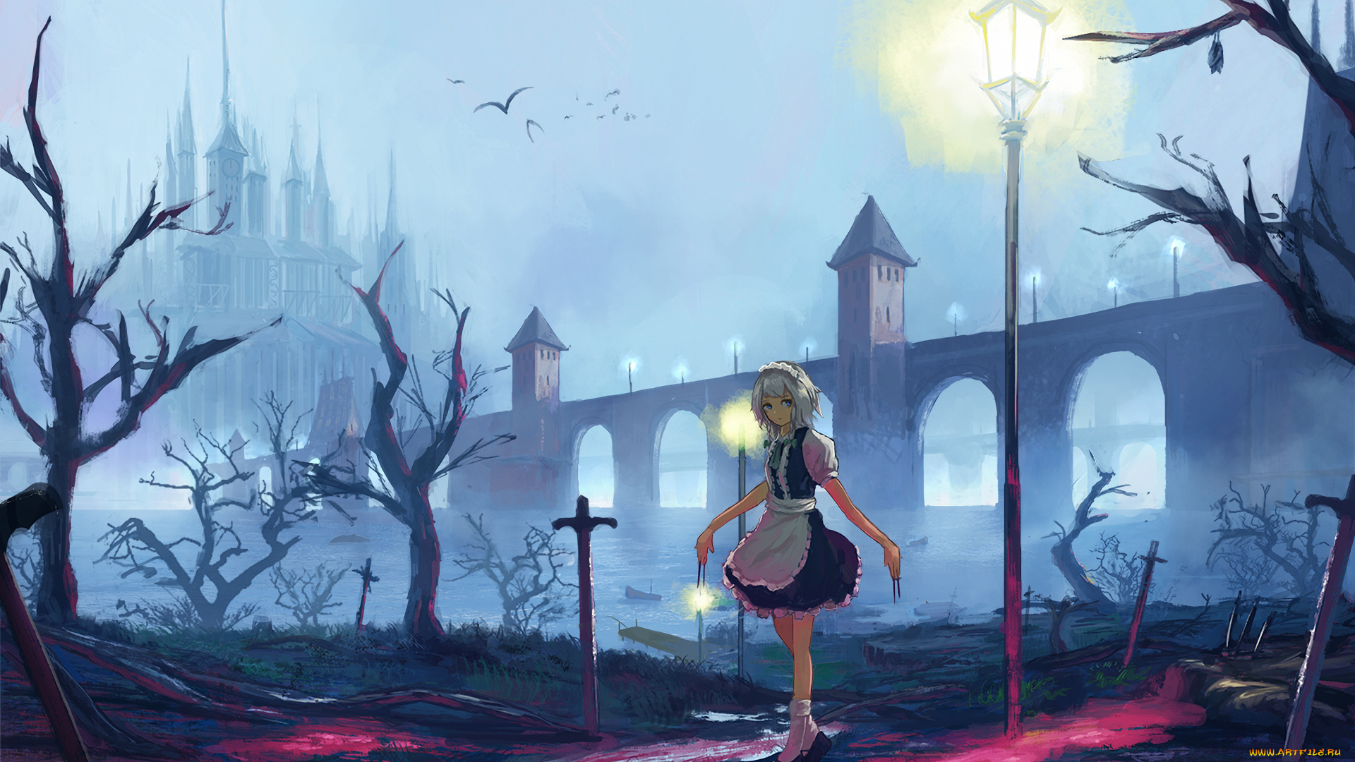 аниме, touhou, девушка