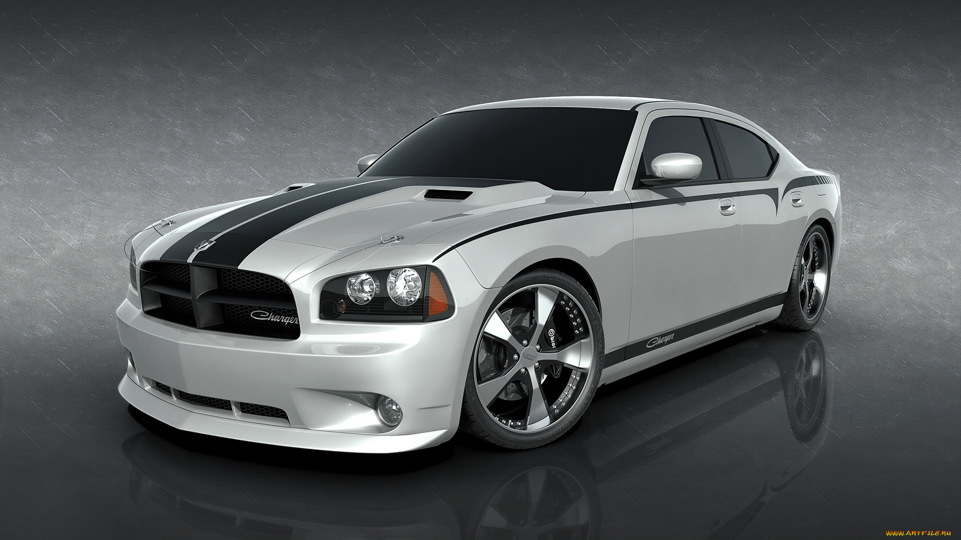 автомобили, 3д, додж, белый