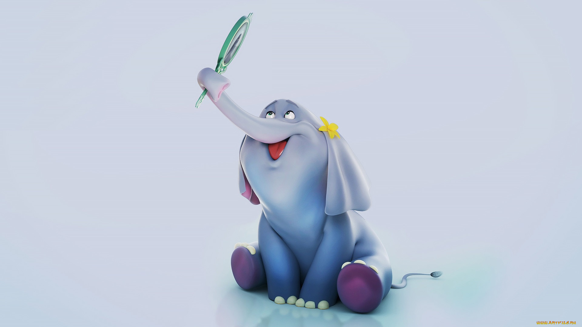 рисованное, животные, , слоны, детская, слоник, арт, mariano, tazzioli, little, elephant, настроение, зеркальце