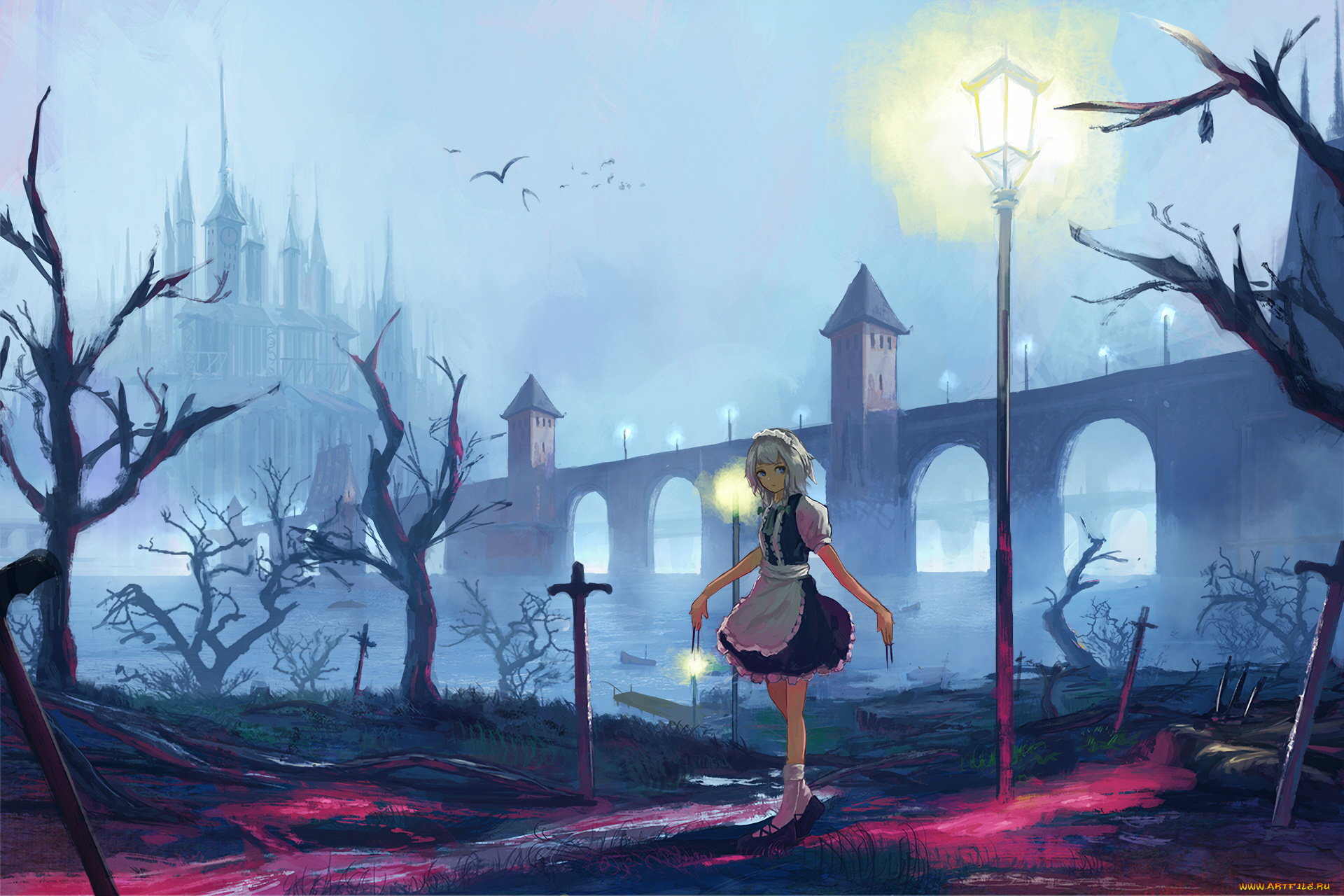 аниме, touhou, девушка