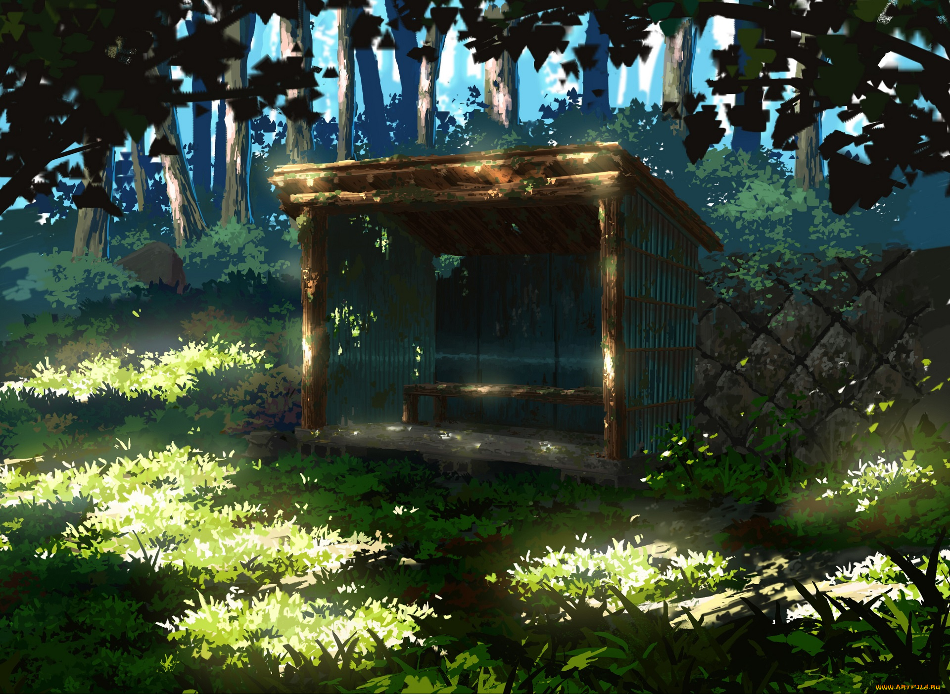 аниме, пейзажи, , природа, природа