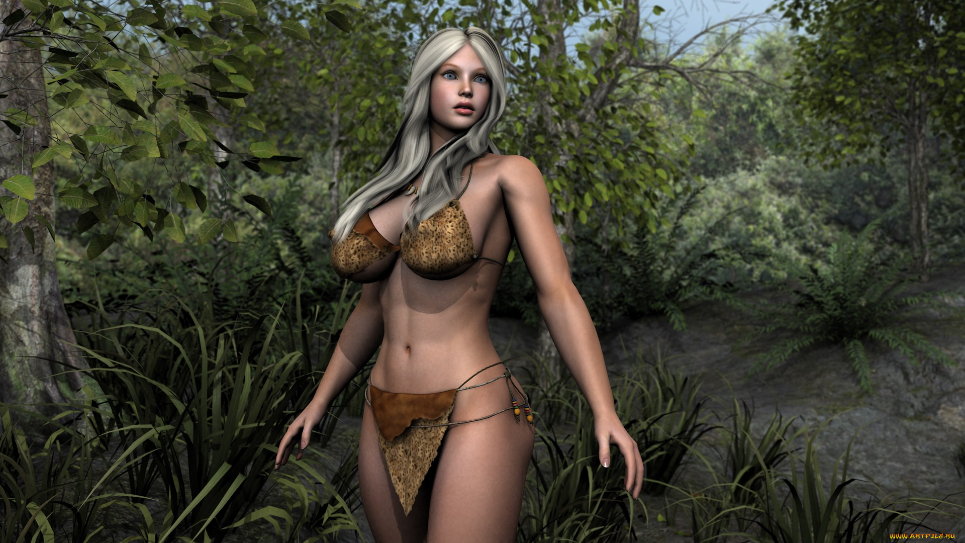 3д, графика, фантазия, , fantasy, девушка, взгляд, фон