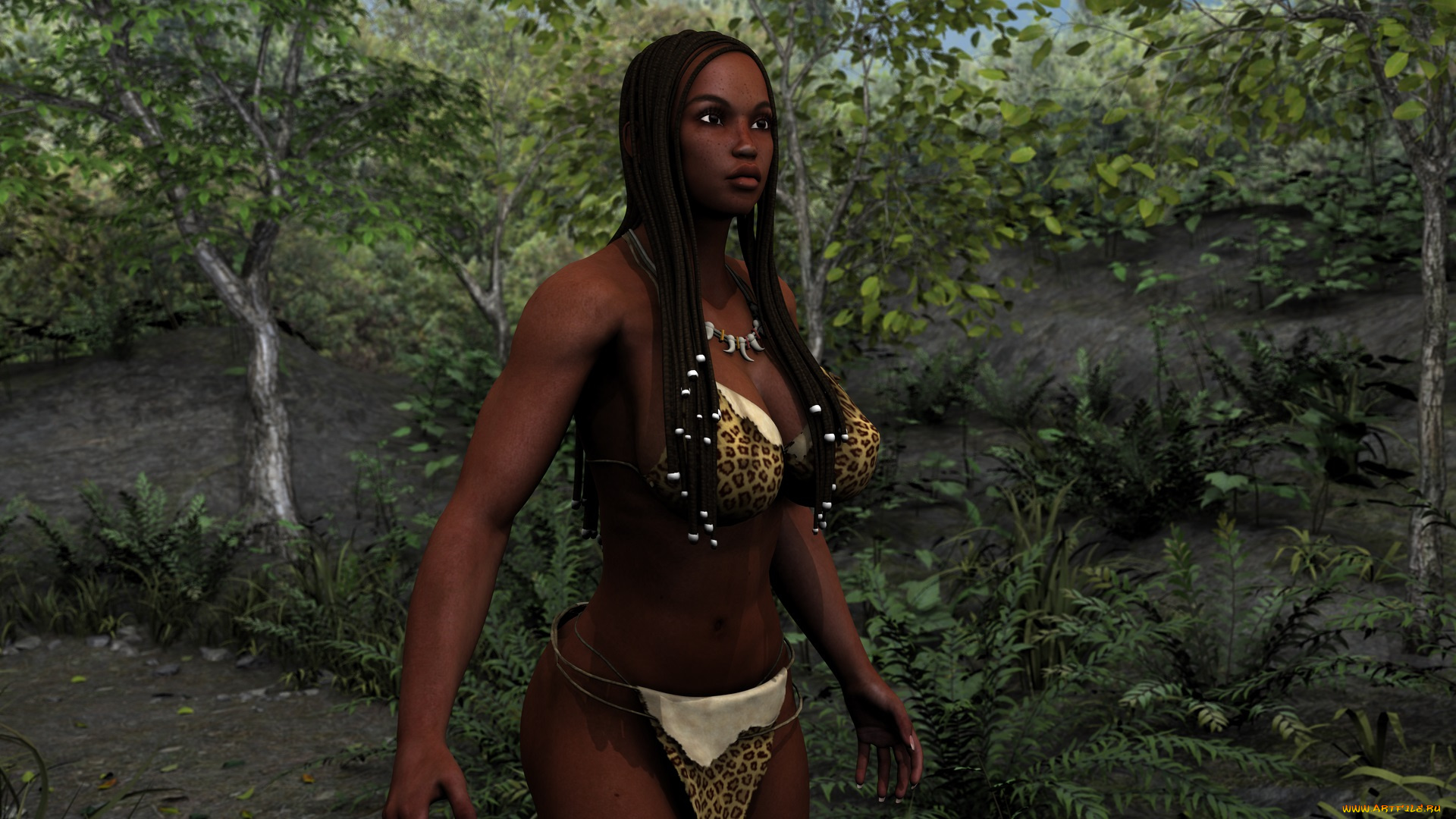 3д, графика, фантазия, , fantasy, девушка, взгляд, фон